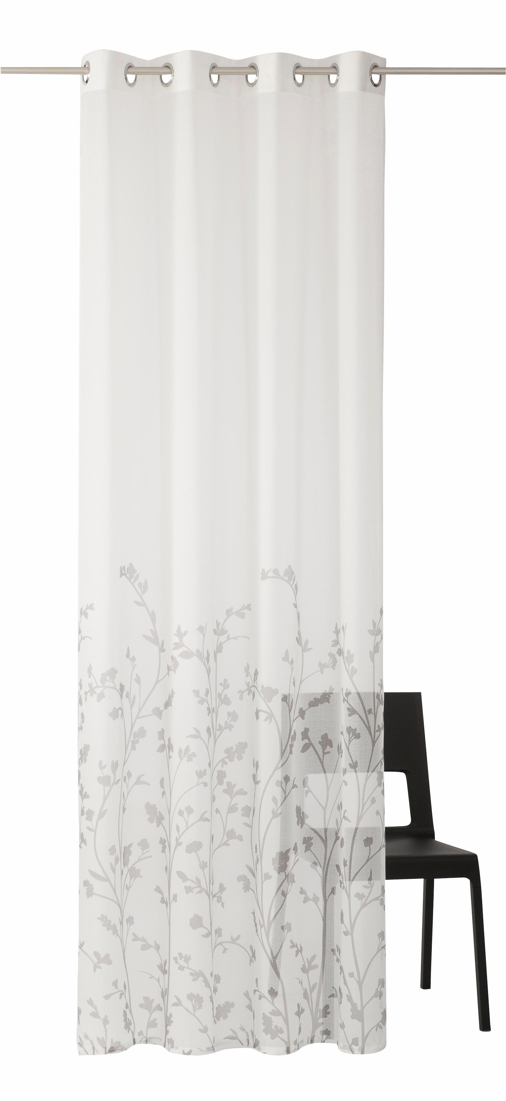 my home Gardine Yalinga (1 St), Ösen, halbtransparent, Vorhang, Fertiggardi günstig online kaufen