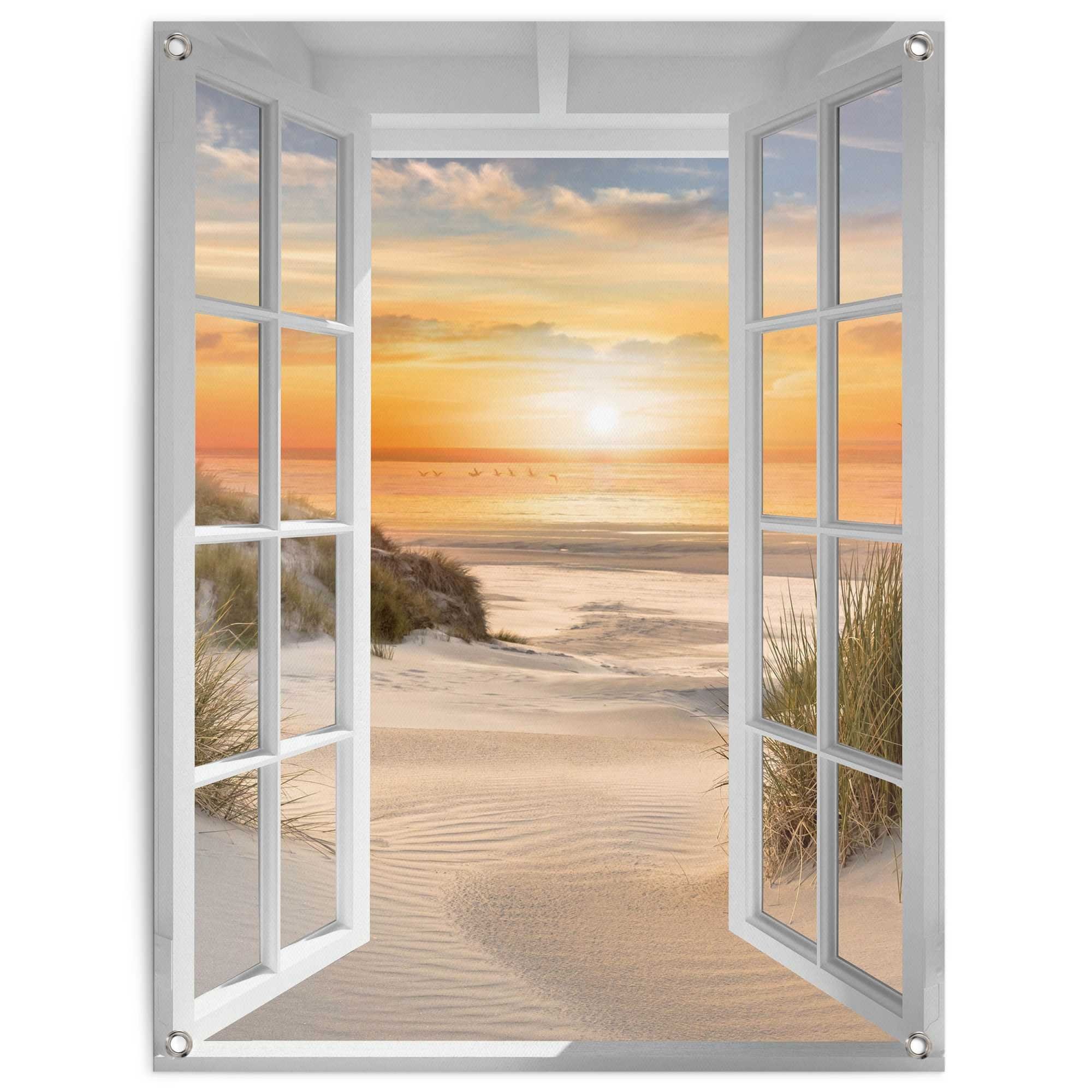 Reinders! Poster Sonnenuntergang am Strand, Outdoor für Garten oder Balkon | Kunstdrucke