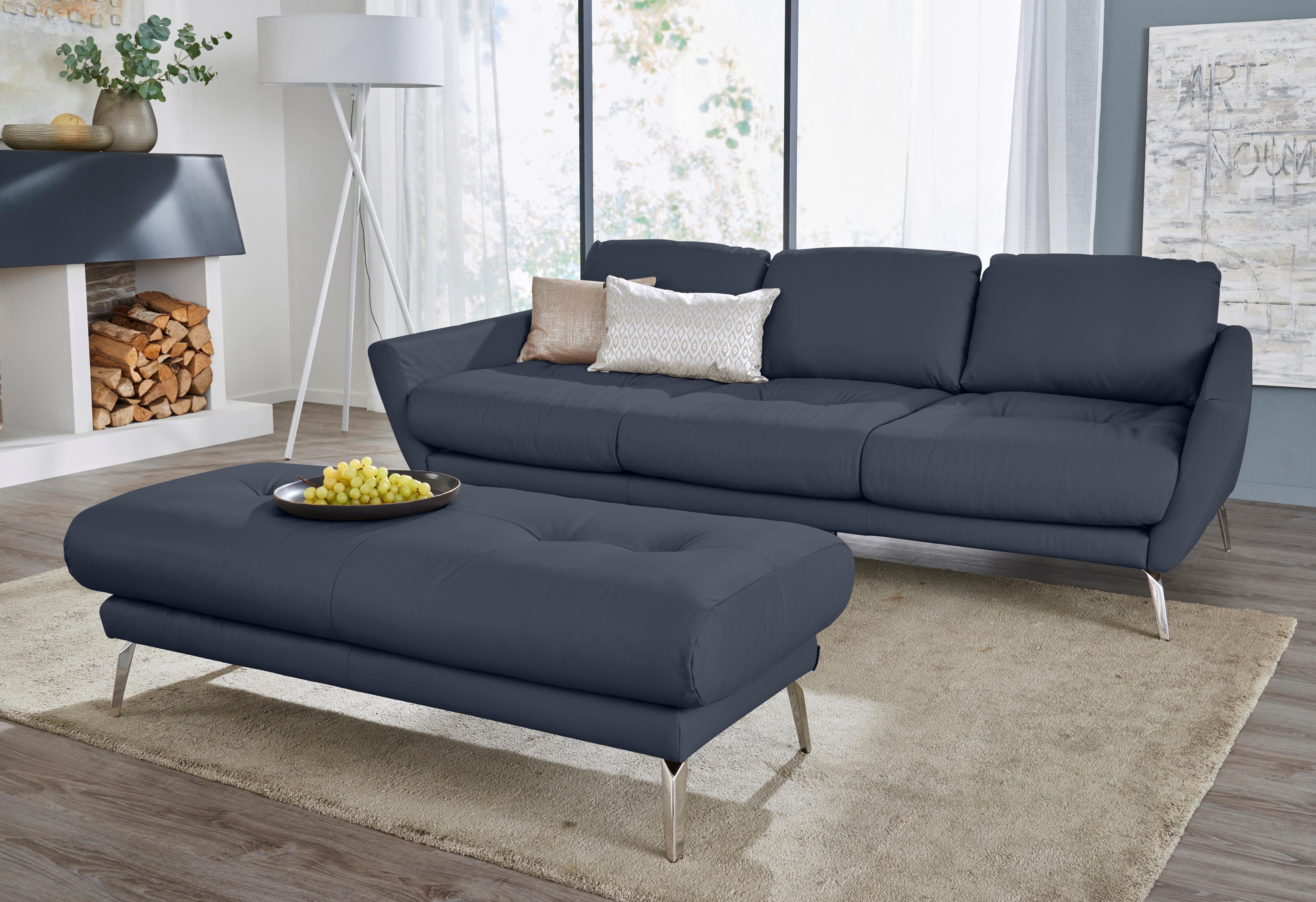 Big-Sofa softy, Sitz, Heftung Chrom glänzend im Füße W.SCHILLIG mit dekorativer