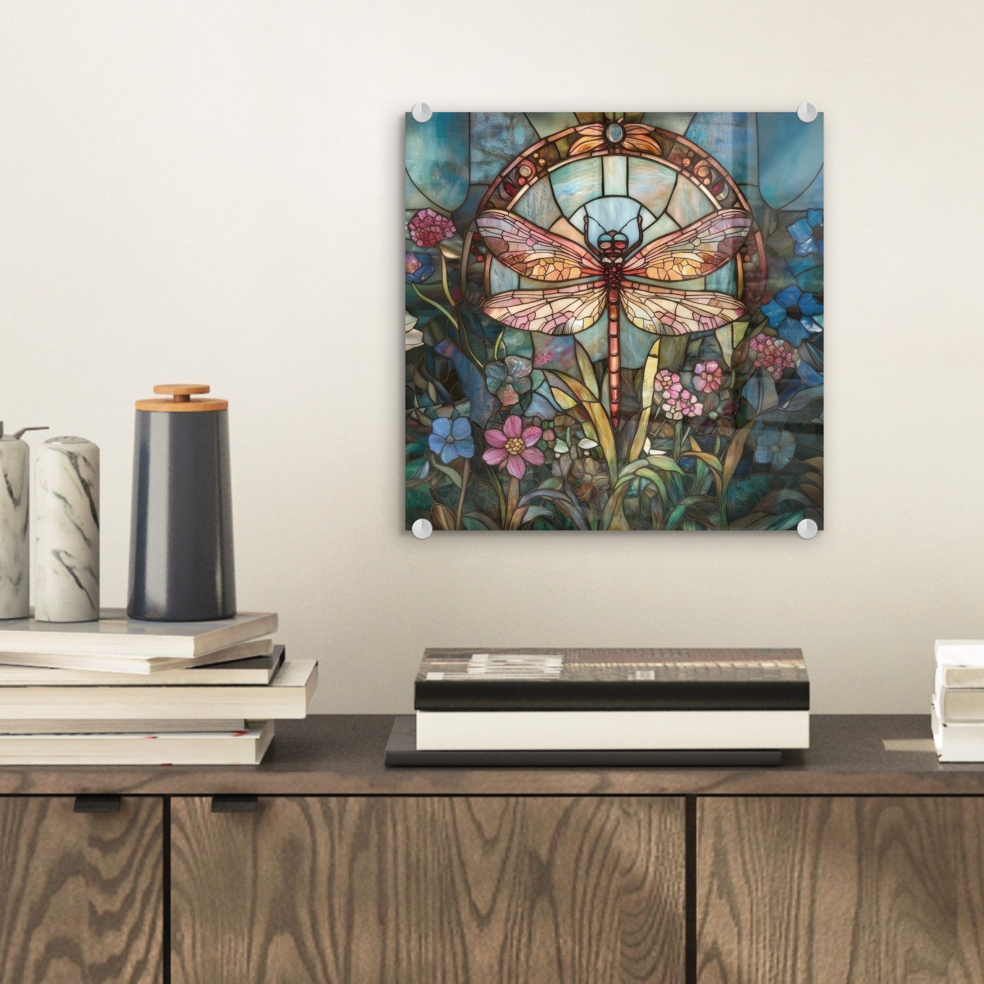 MuchoWow Acrylglasbild Libelle - Mosaik - günstig online kaufen