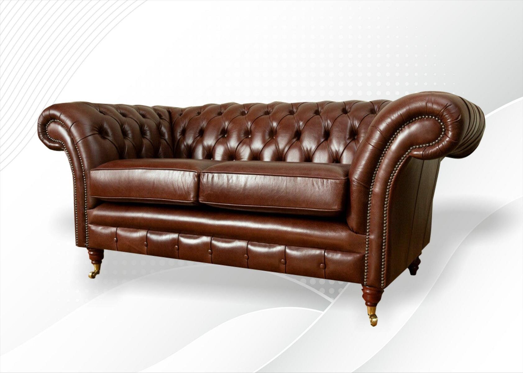 2 Couch 185 Sofa Design Sitzer cm Chesterfield-Sofa, Chesterfield JVmoebel
