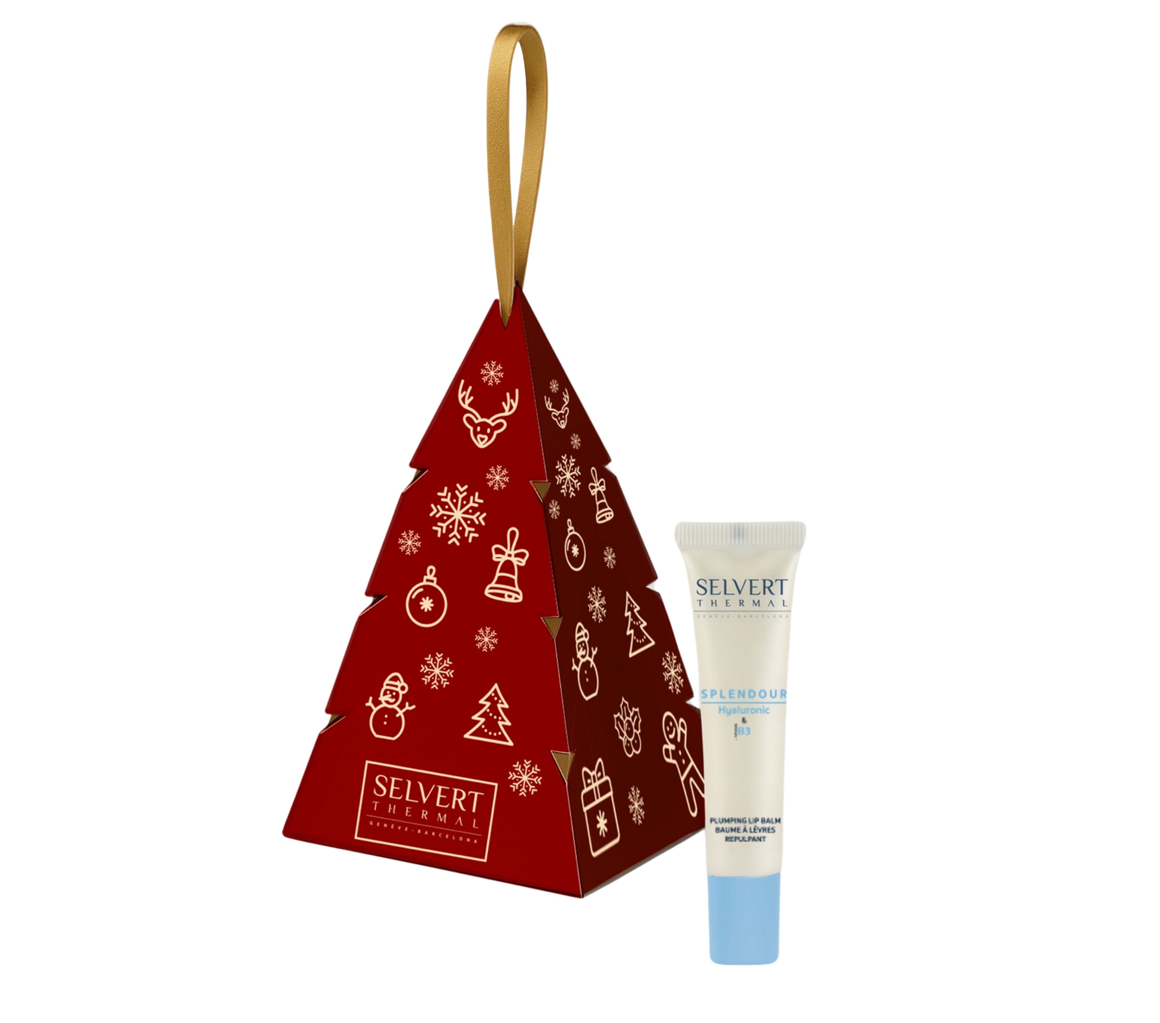 Selvert Thermal Догляд за обличчям Geschenk Weihnachtsbaum mit feuchtigkeitsspendendem Lippen-Balsam