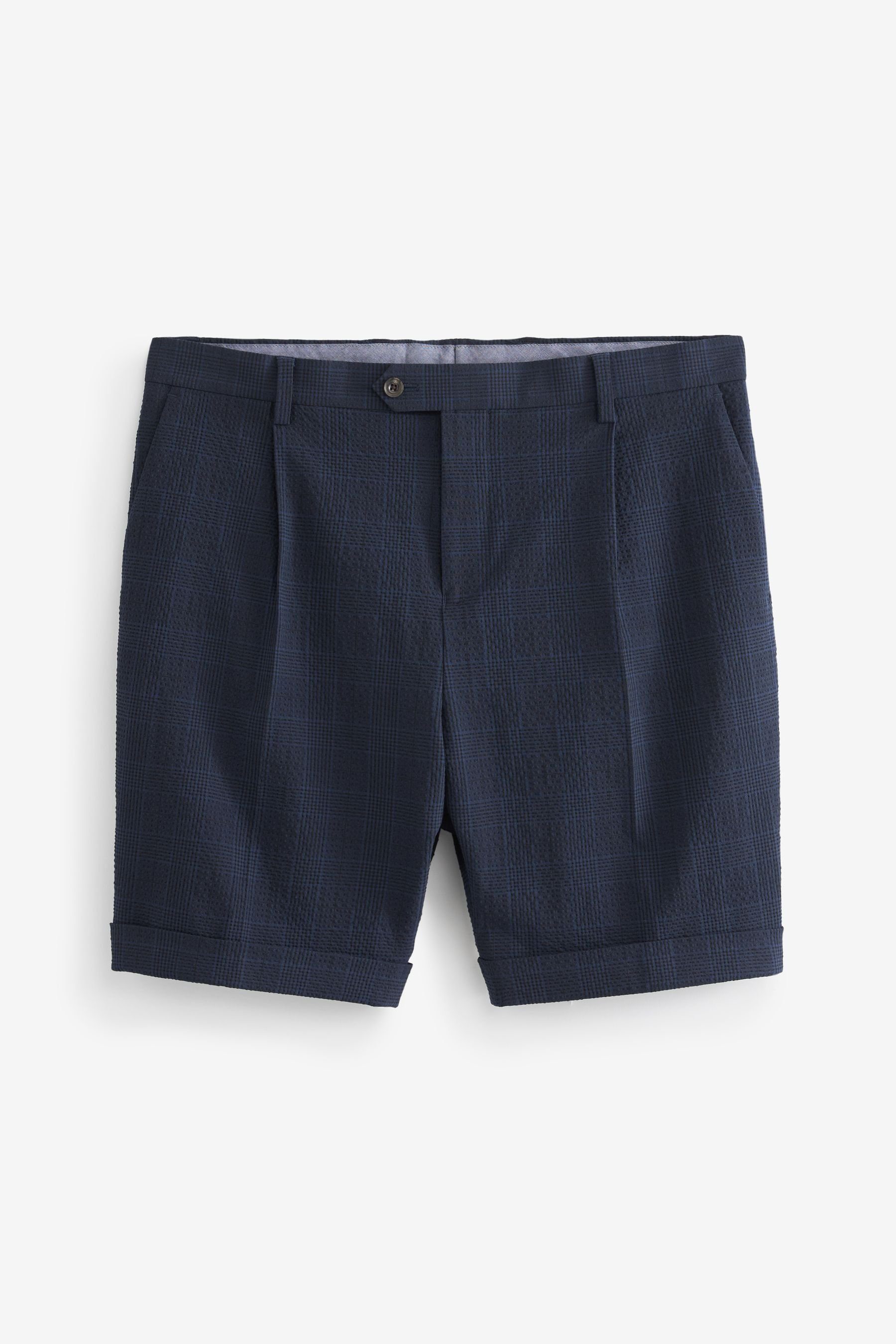 Next Shorts Karierter Seersucker-Anzug: Shorts (1-tlg)