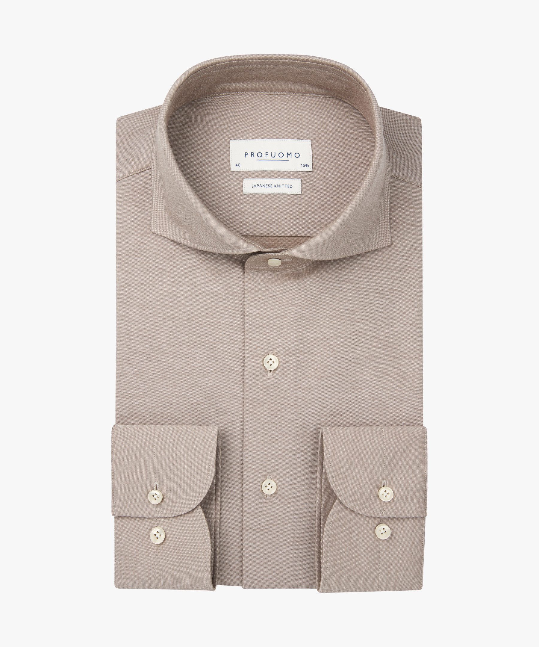 Profuomo Langarmhemd SHIRT X-CUTAWAY SF BEIGE