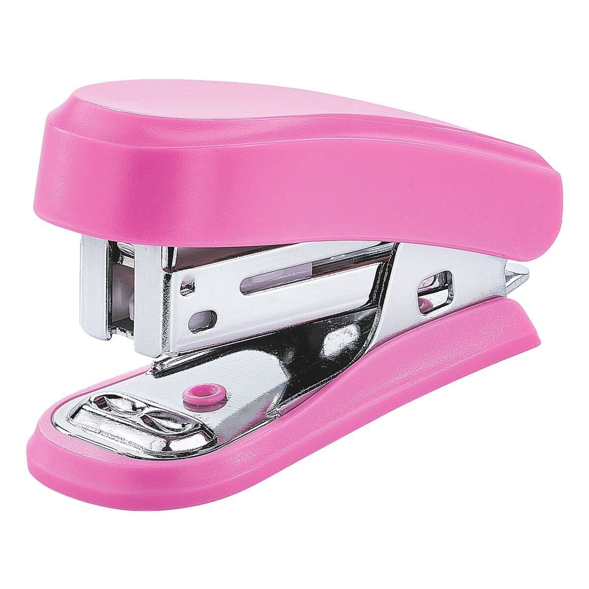 NOVUS Heftgerät Mini, mit integriertem Klammerentferner pink