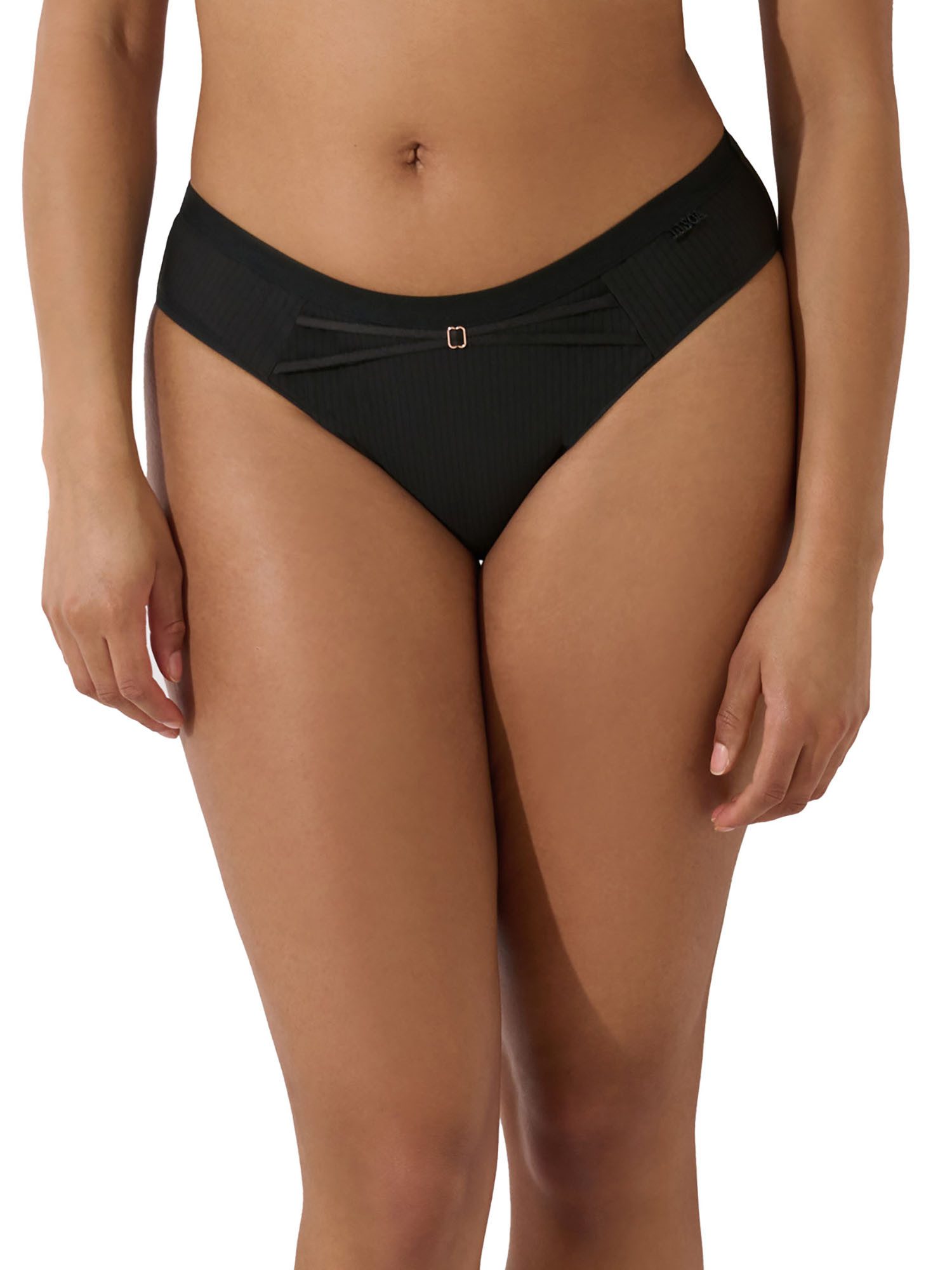 Lisca Bikinislip 2er Pack Damen Slip Laura (Packung, 2-St) Rippen-Optik, Komfortbund, Zierbänder, Lisca-Logo-Patch