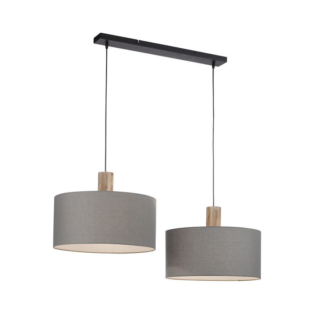 JUST LIGHT LED Pendelleuchte LED Pendelleuchte LINEN, 2xE27/60W, Stoffschir günstig online kaufen