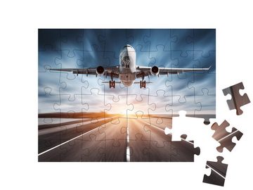 puzzleYOU Puzzle Flugzeug beim Start, 48 Puzzleteile, puzzleYOU-Kollektionen Flugzeuge