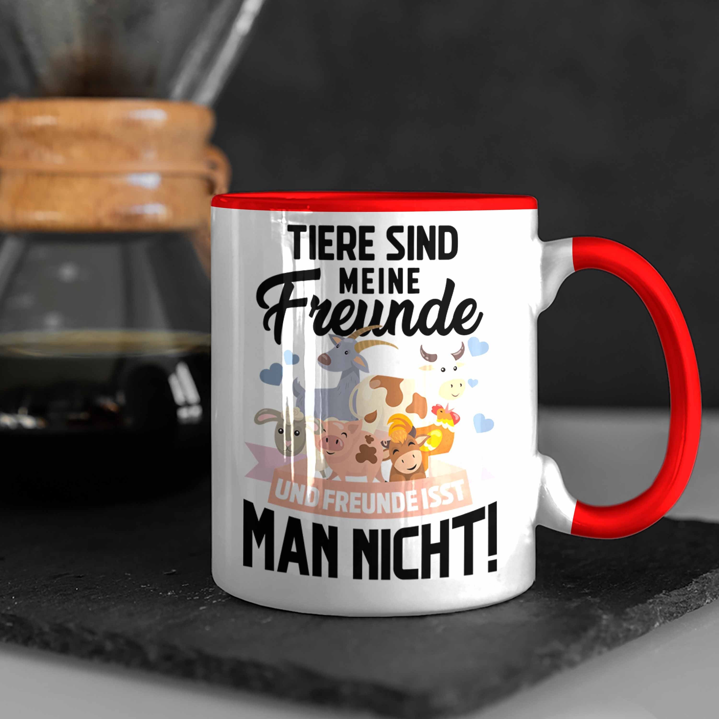 - Meine Trendation Trendation Tasse Spruch Geschenk Vegan Sind Geschenkidee Rot Spruch Veganer Lustiger Tiere Vegane Freunde Lebensweise Tasse