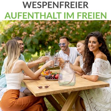 Oramics Lebendfalle 8x Glas Wespenfalle Wespen Hornissen Abwehr Lebendfalle Wespenfänger, Lebendfalle als Wespenabwehr für Balkon, Garten und Terrasse