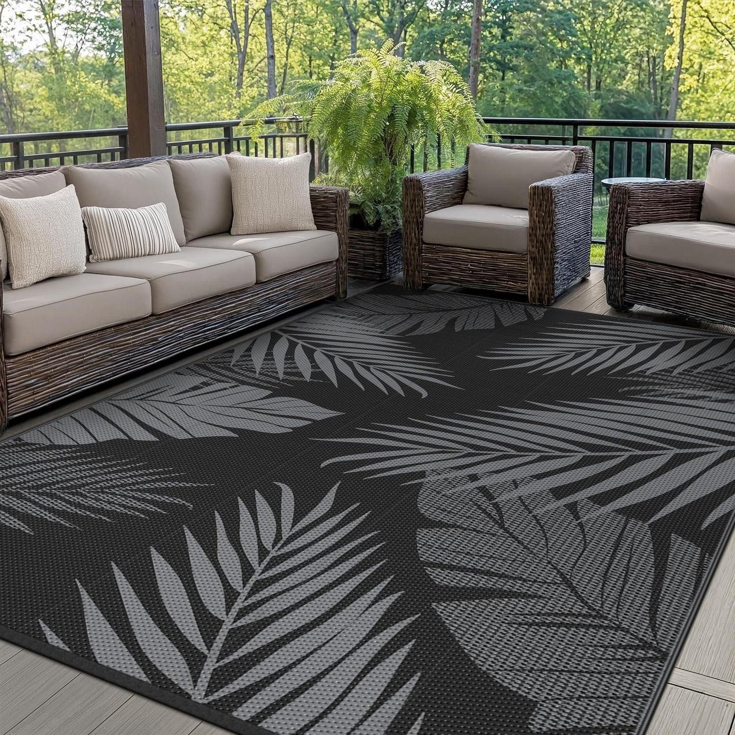 LuxusKollektion Outdoorteppich Outdoor Teppich 120x180 cm, rechteckig, Höhe: 5 mm
