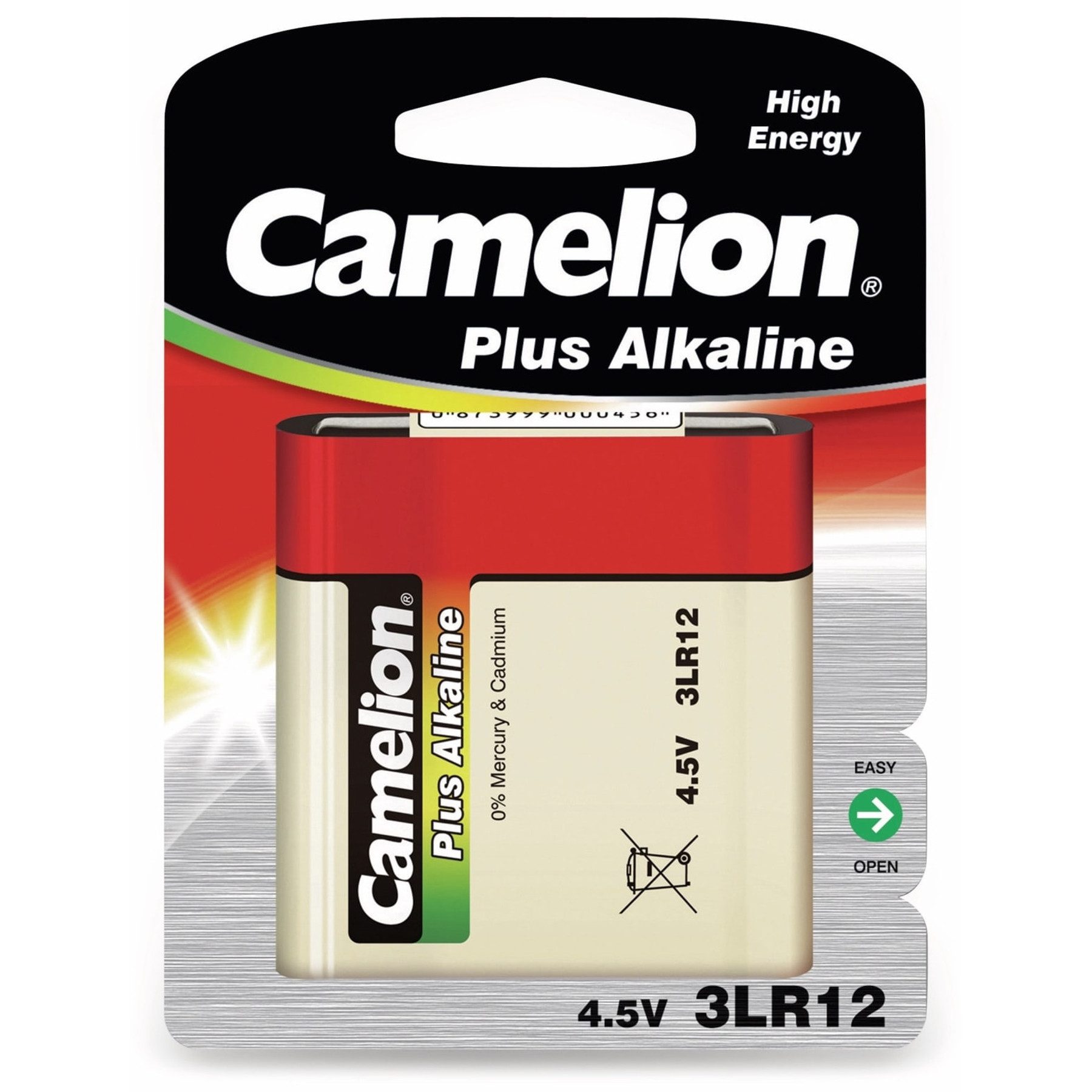 Camelion CAMELION Flach-Batterie, Plus Alkaline, 3LR12, 1 Stück Batterie