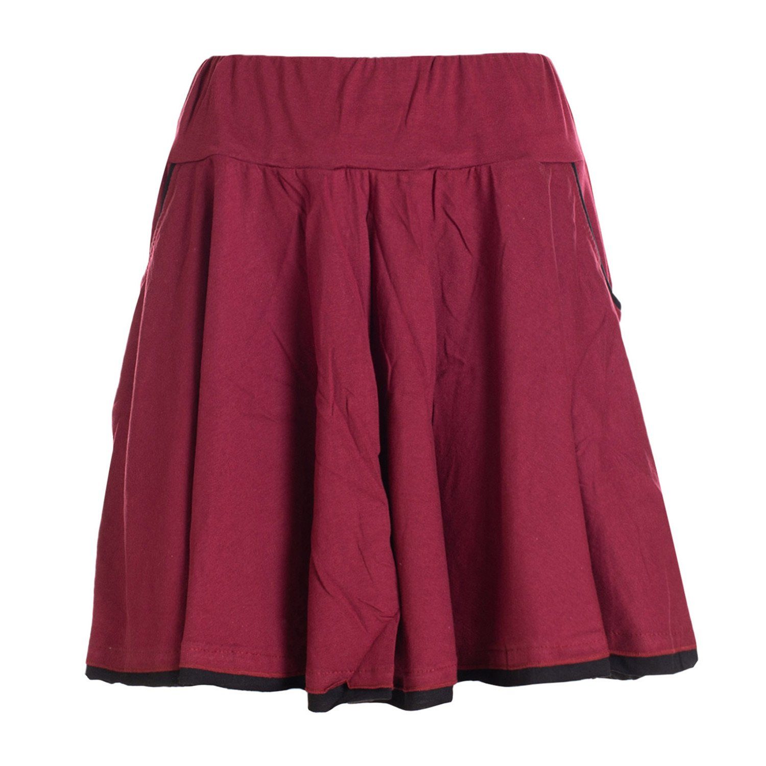 Vishes Minirock Zweifarbiger kurzer Damen-Rock Mini-Rock Tanz-Rock Baumwoll günstig online kaufen
