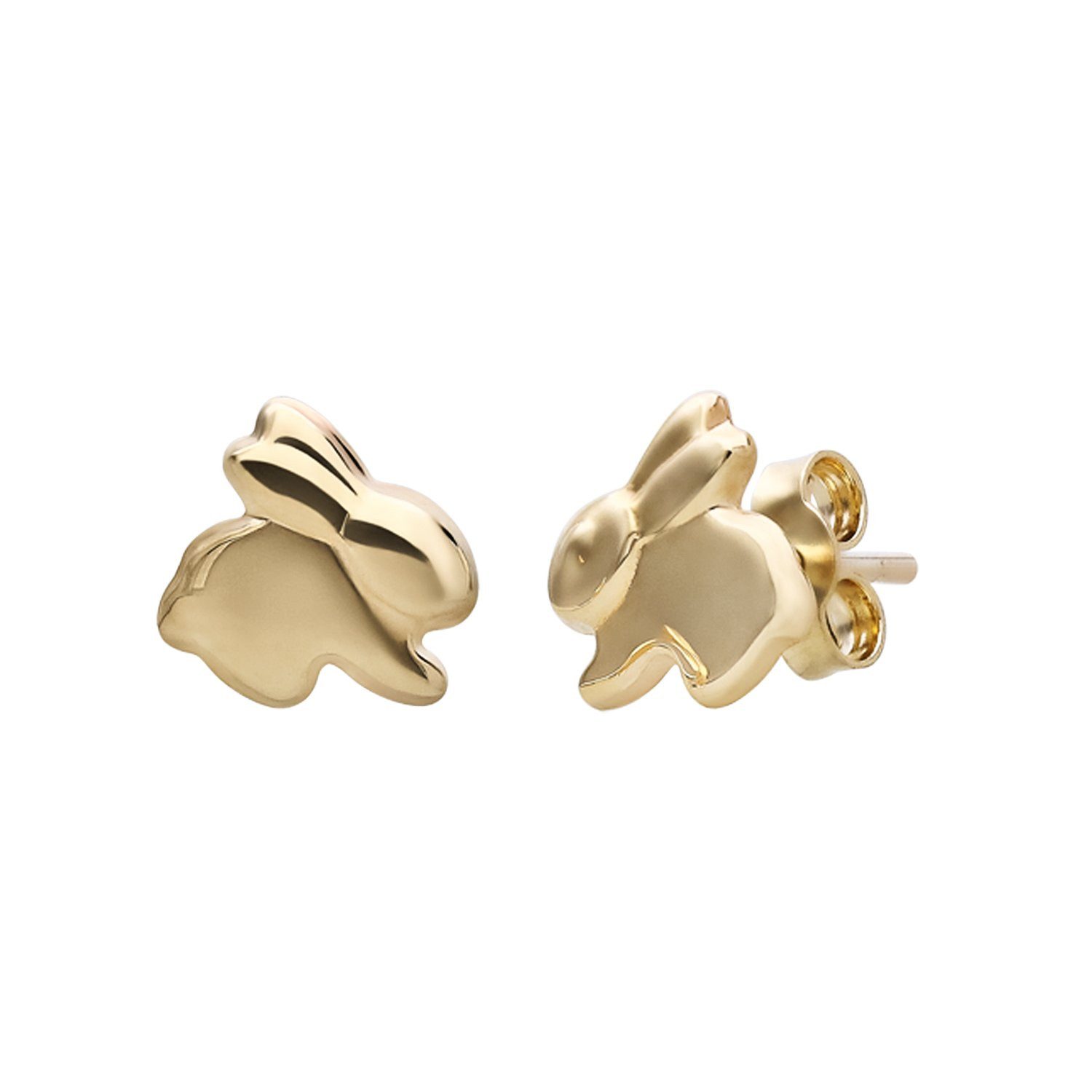 LUCARDI Paar Ohrstecker Ohrring - 375 Gold - Gold - Kinder