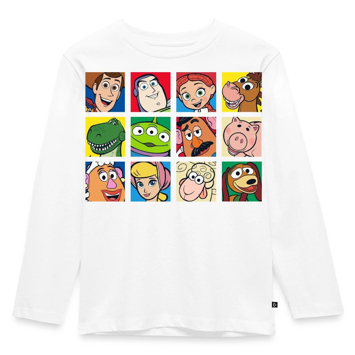 Spreadshirt T-Shirt Toy Story Friends Kacheldesign Kinder Premium Langarmshirt (1-tlg)