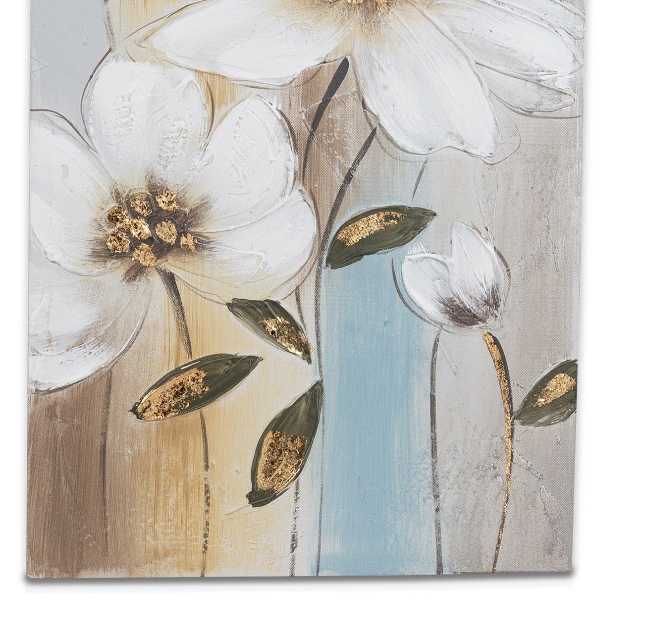 dekojohnson Wanddekoobjekt Leinwandbild Blumenporträt 40x80cm Blume