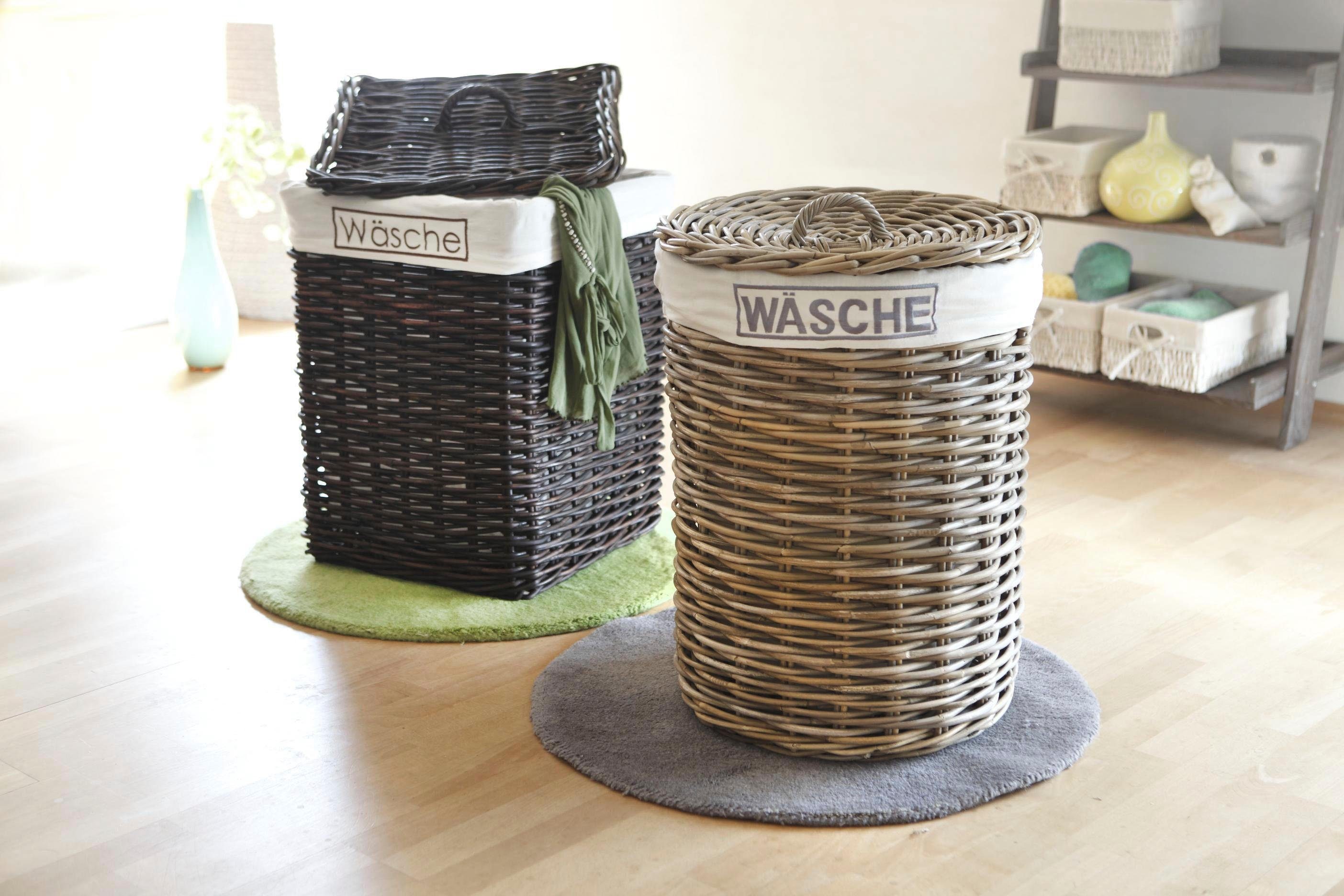 my home Wäschekorb, Rattangeflecht, Höhe 65 günstig online kaufen