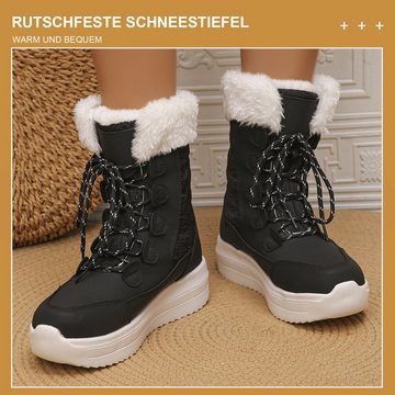 Daisred Winterstiefel Damen Gefüttert Winterschuhe Snowboots Stiefelette