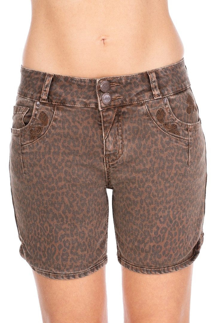 Hangowear Trachtenjeans Trachtenjeans Damen - HENDRINA KURZ LEO - schlamm