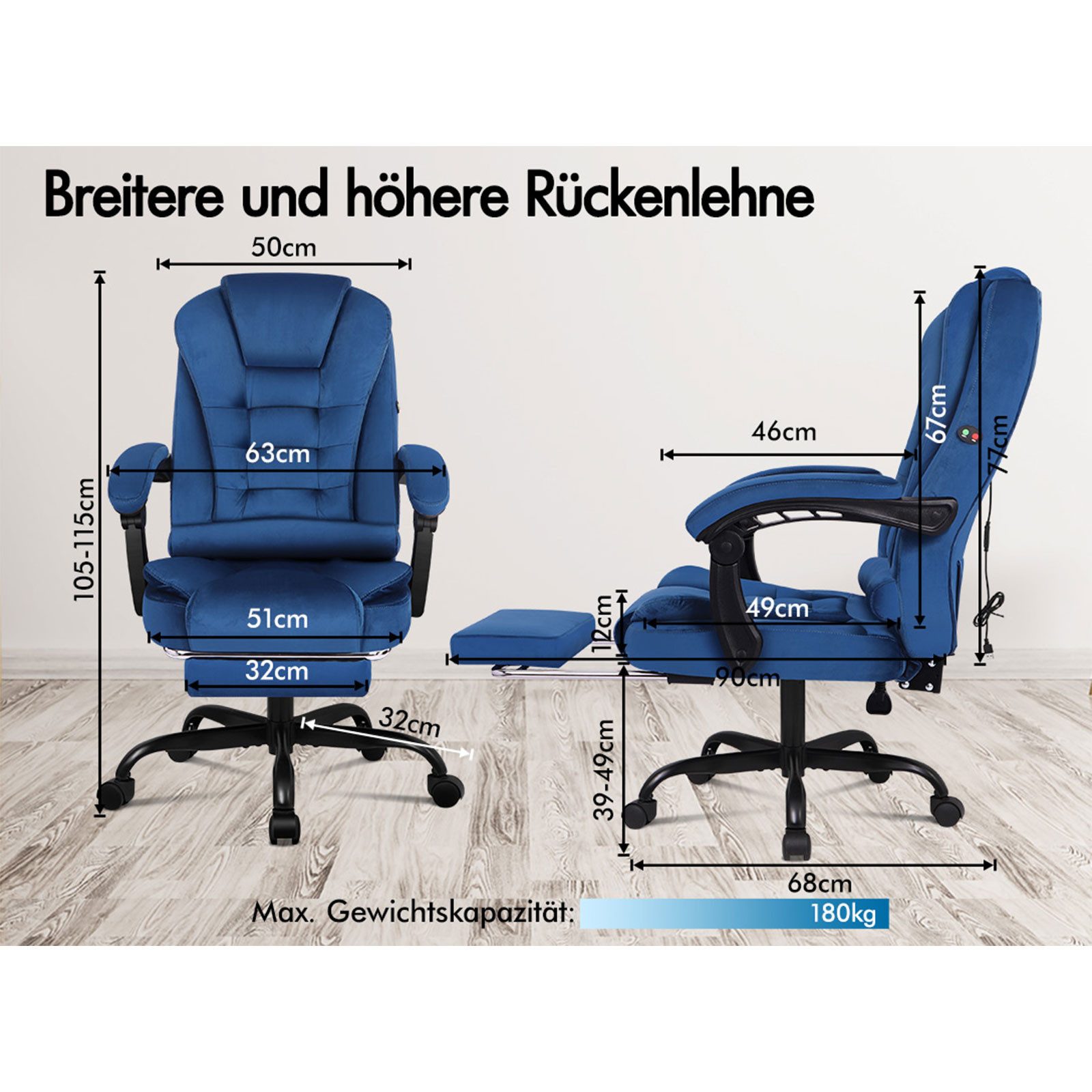 ALFORDSON Bürostuhl für Computer/Gaming, Hochlehner mit günstig online kaufen