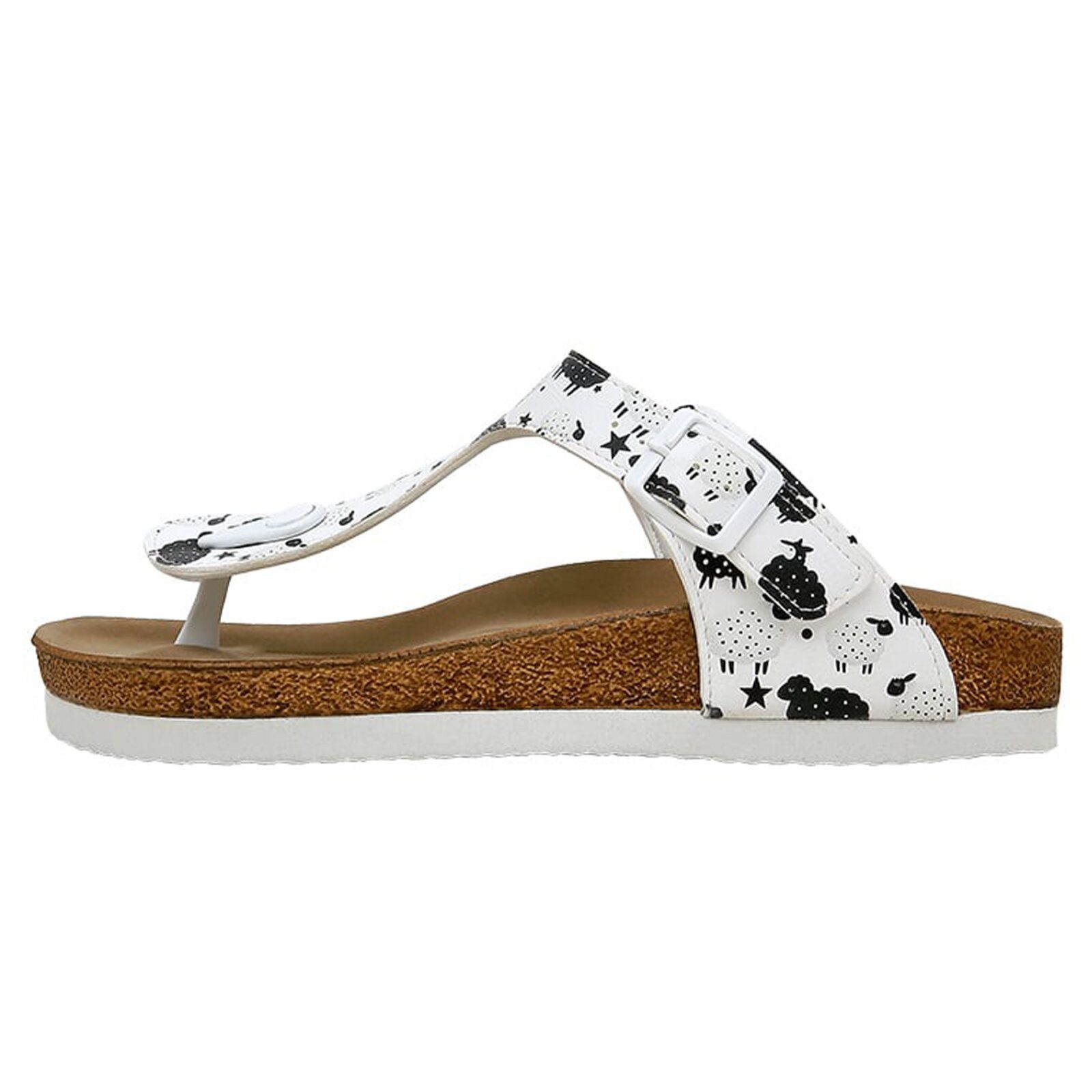 DOGO Lila Zehentrenner Count Sheeps Damen Sandalen Zehentrenner Handgeferti günstig online kaufen