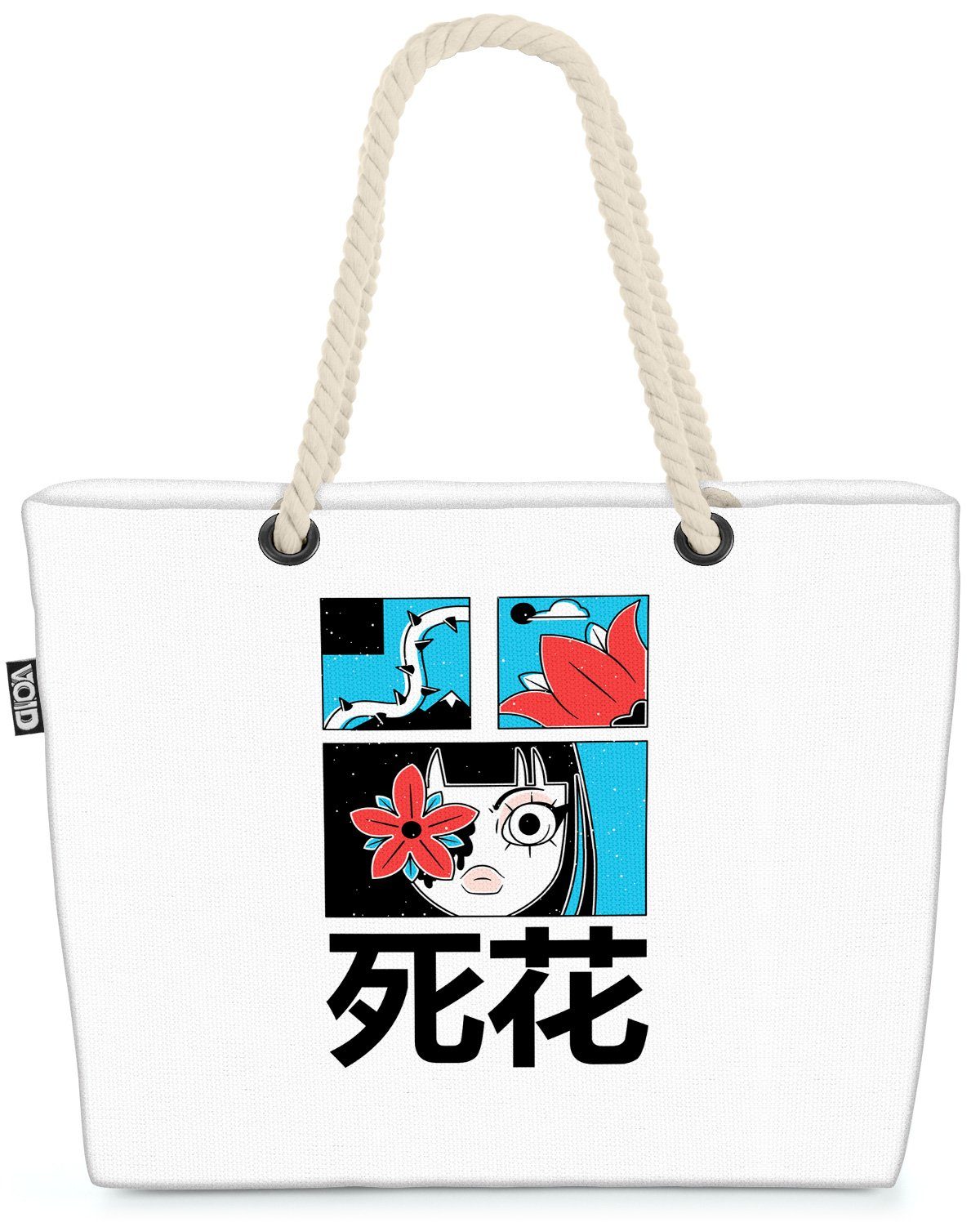 VOID Strandtasche (1-tlg), Blumen Asien Anime Grafik Manga Japan China Orientalisch Kultur Tier