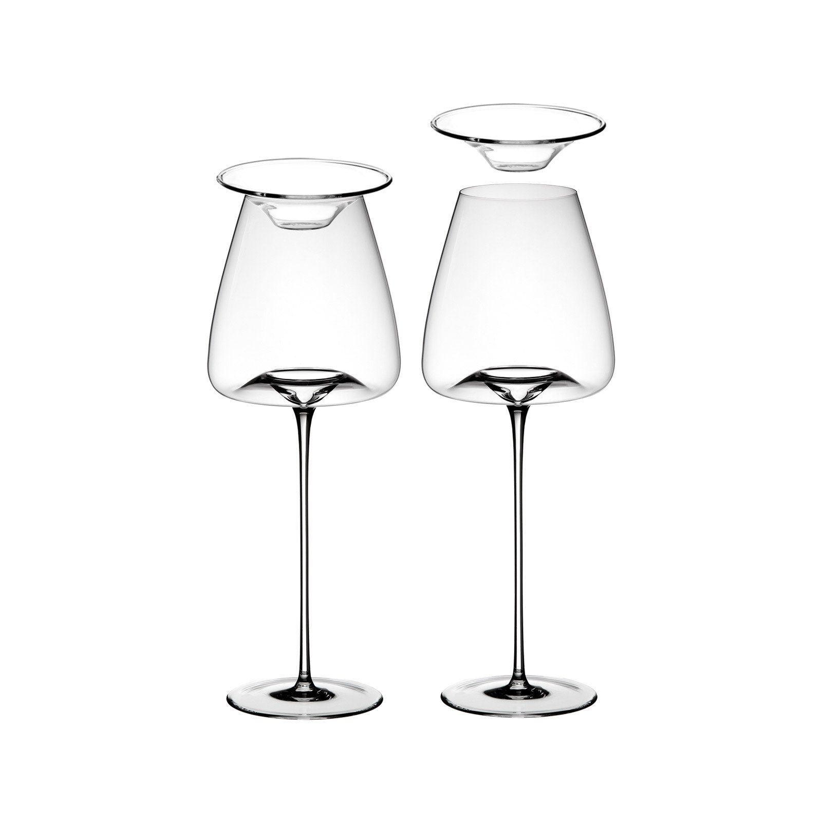 ZIEHER Rotweinglas Vision Intense Weingläser + Deckel 640 ml 2er Set, Glas