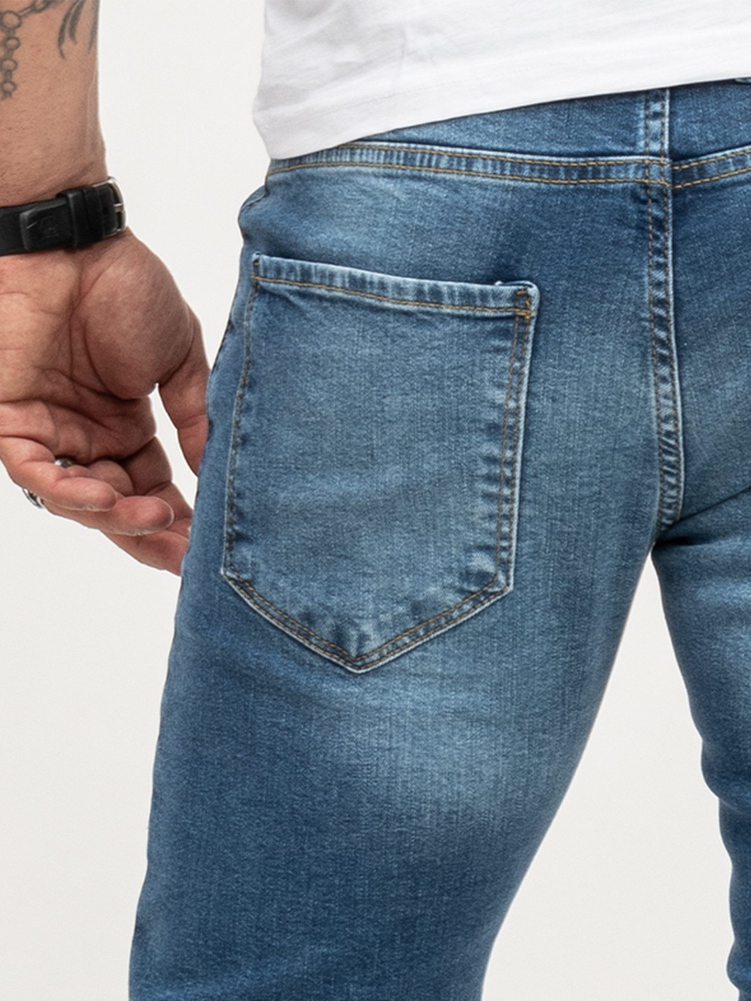 Lorenzo Loren Regular-fit-Jeans Herren Jeans Stretch LL-4002 – Bild 5 von 5
