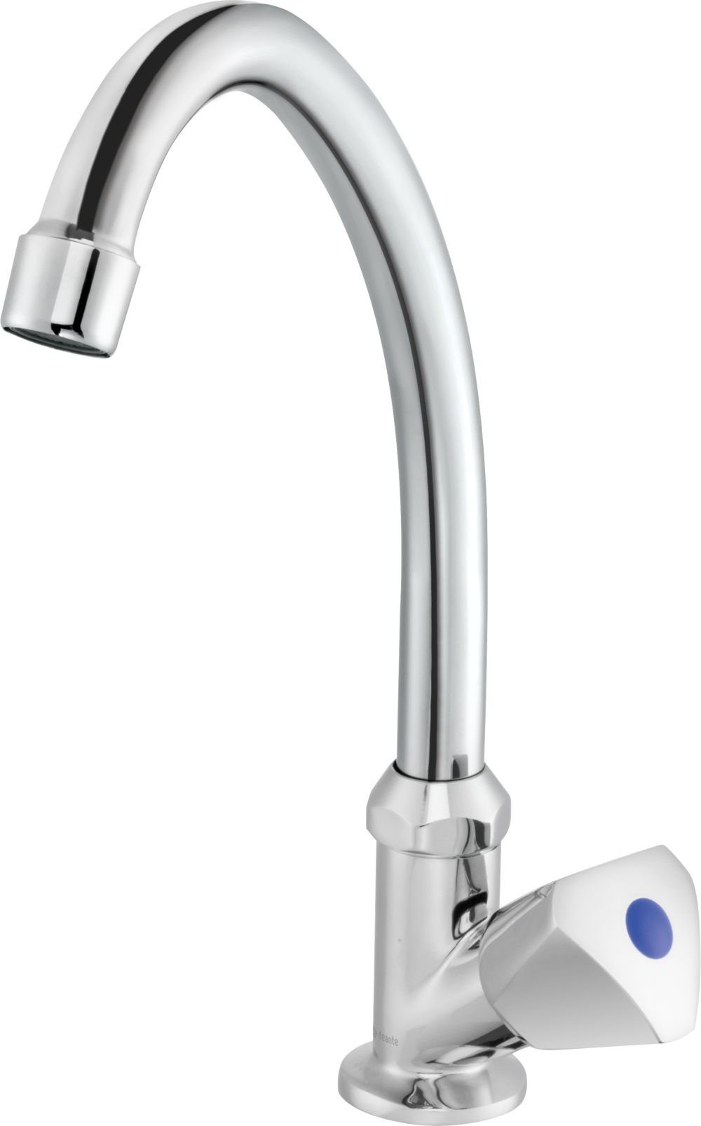 Deante Waschtischarmatur BEZ_026L Kaltwasserhahn Standventil Waschbecken Armatur Chrom, mit Schlauch