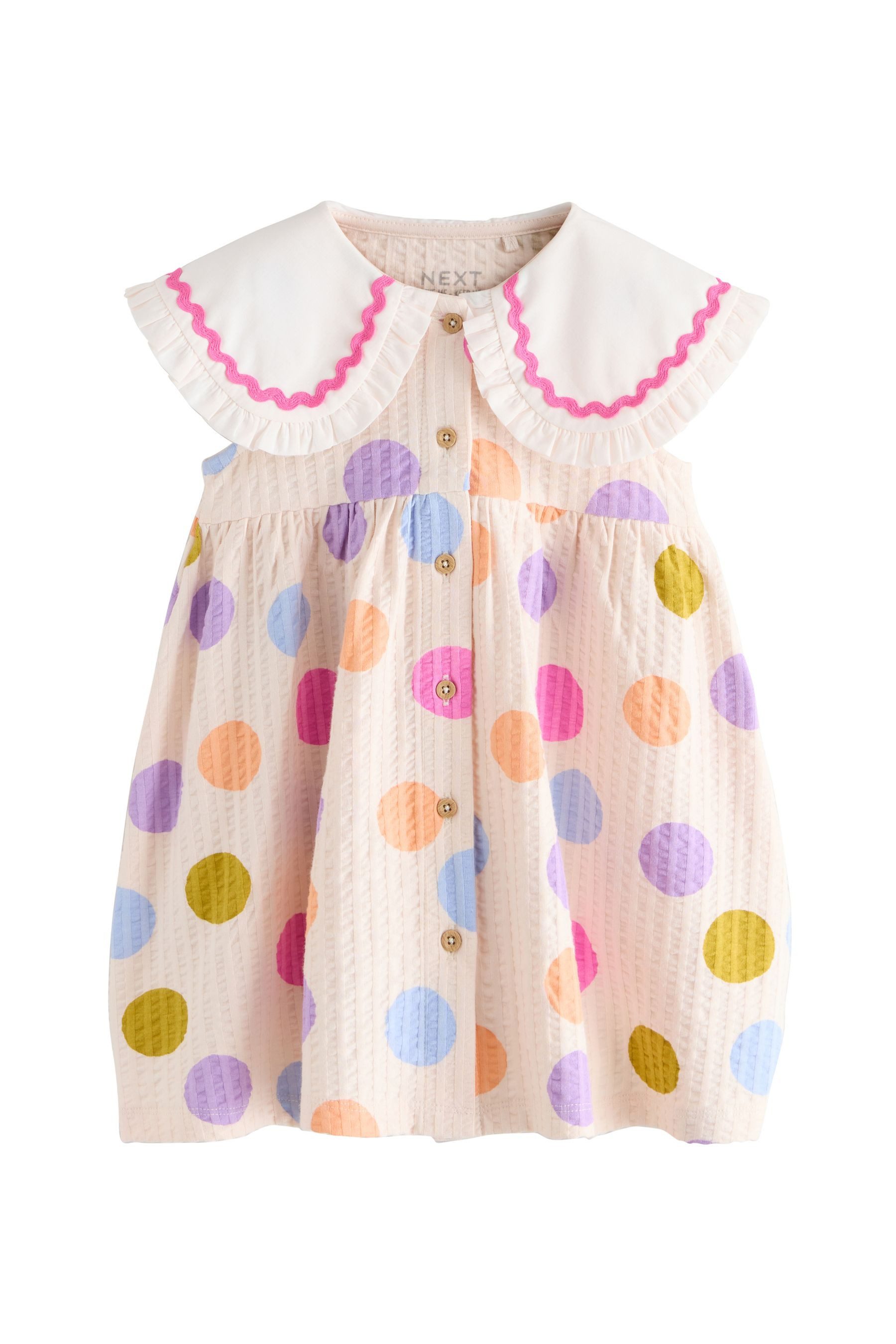 Next Sommerkleid Ärmelloses Sommerkleid mit Kragen (1-tlg)