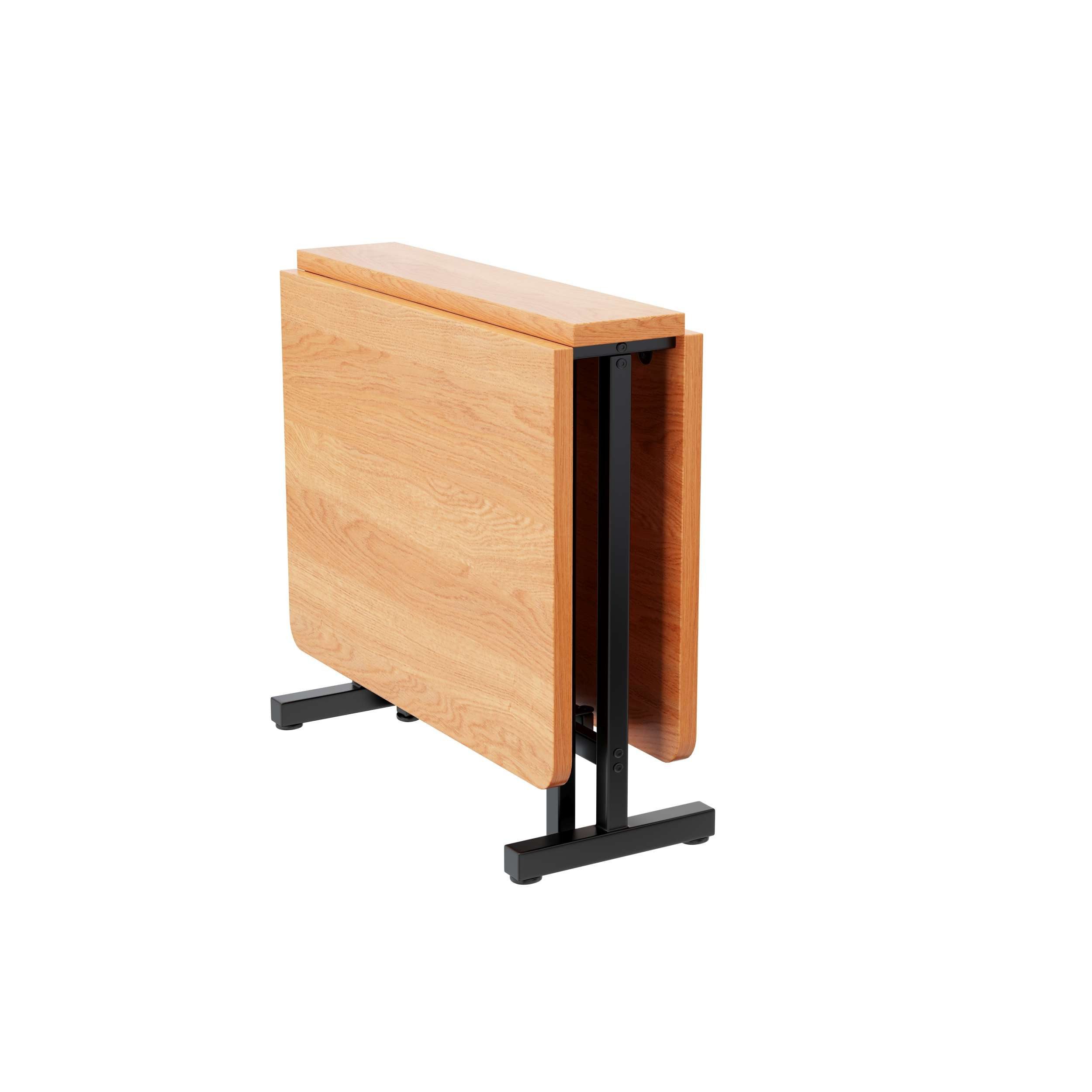 BBWL Esstisch Ausziehbarer Klapptisch in natürlicher Holzoptik 120 x 80 cm günstig online kaufen