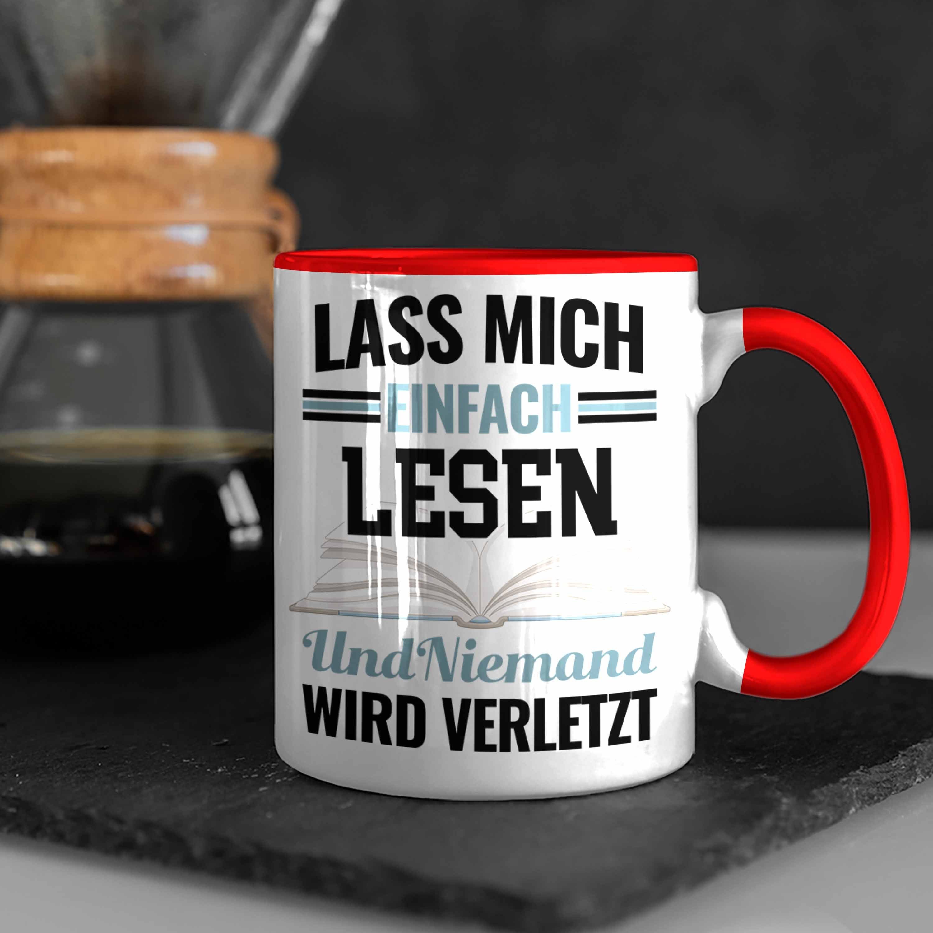 Kinder Bücherwurm Niemand Tasse Und Rot Leseratte - Verletzt Trendation Panda Wird Tasse Mich Trendation Geschenk Geschenkidee Lesender Lesen Einfach Lesen Grafik Lass