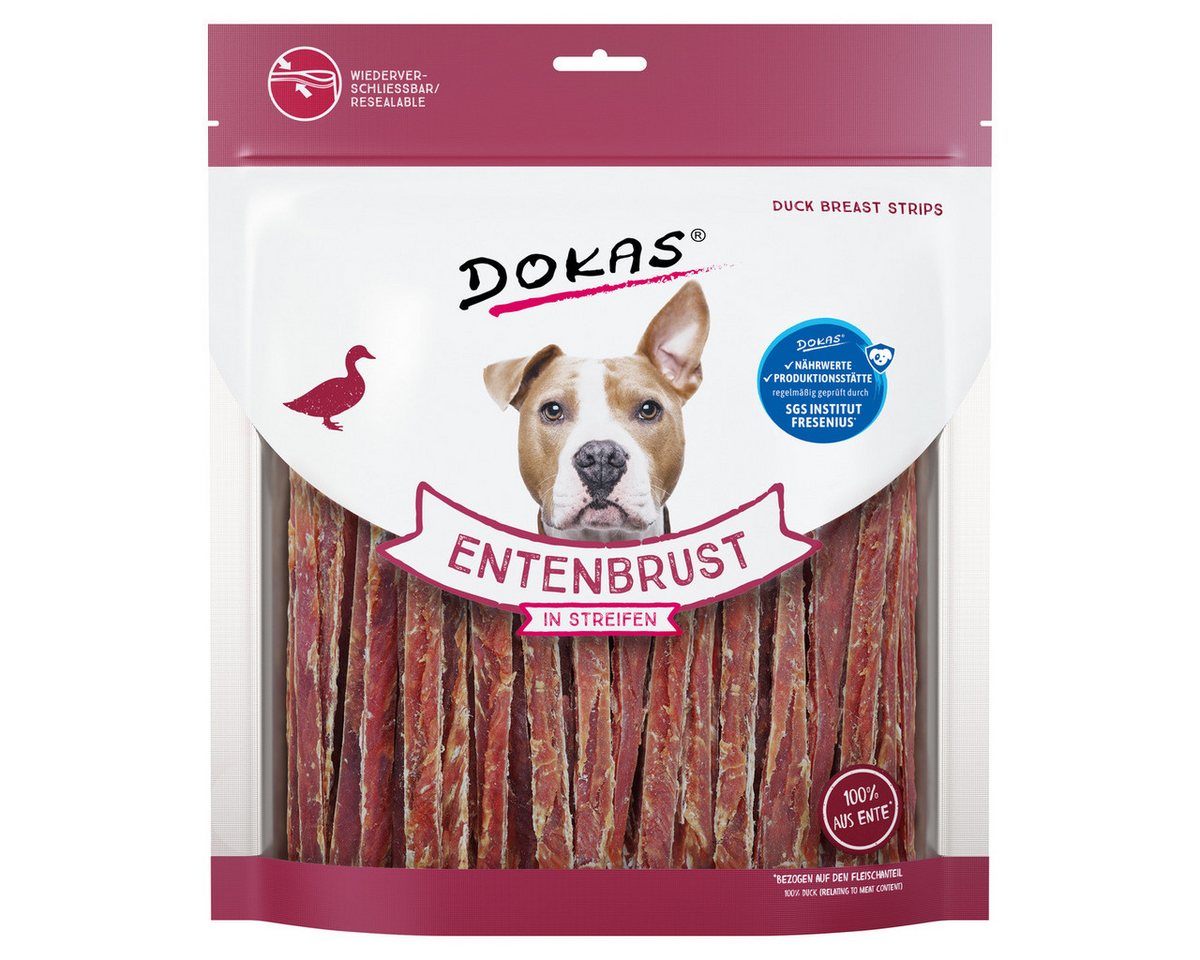 Dokas Entenbrust in Streifen 500 g, Snack für: Hund