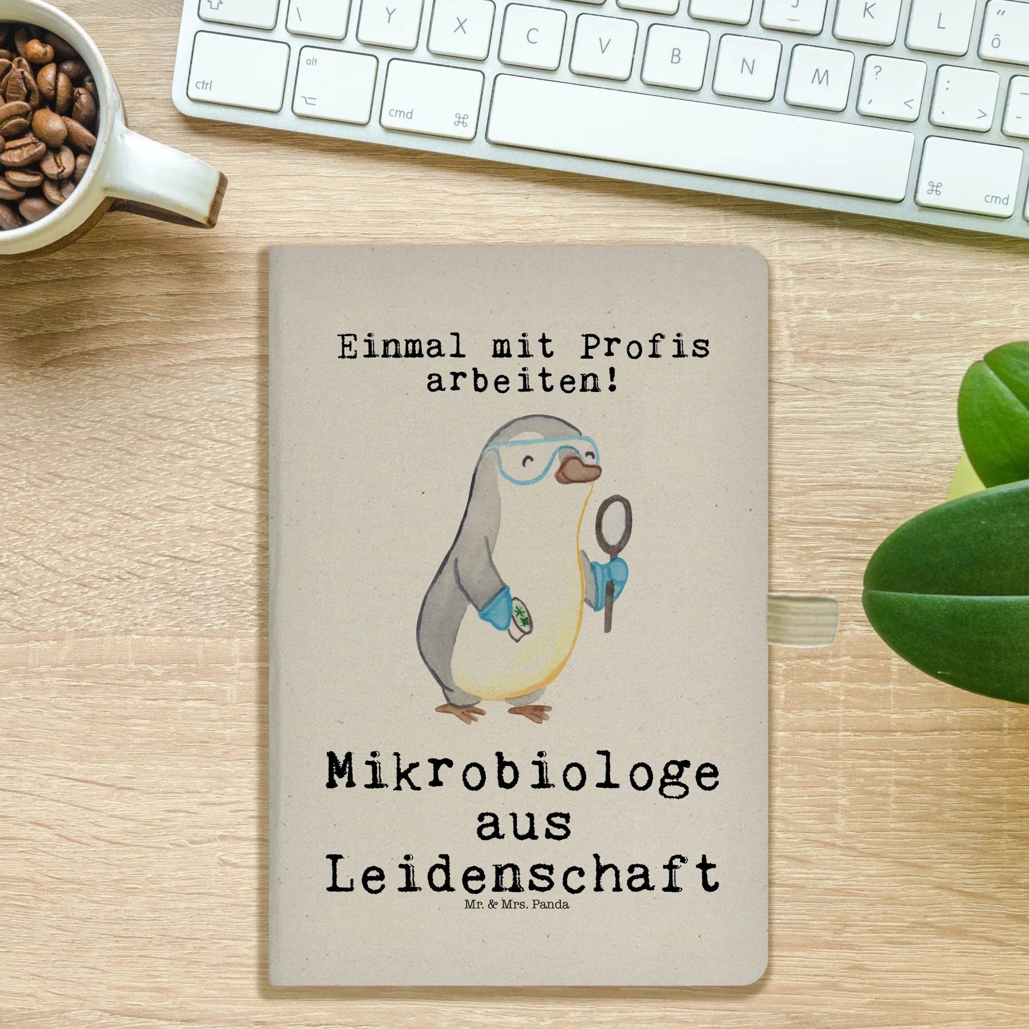 Thumbnail - Mr. & Mrs. Panda Notizbuch Mikrobiologe Leidenschaft - Transparent - Geschenk, A5 Notizblock, A5 Mr. & Mrs. Panda, Hochw...