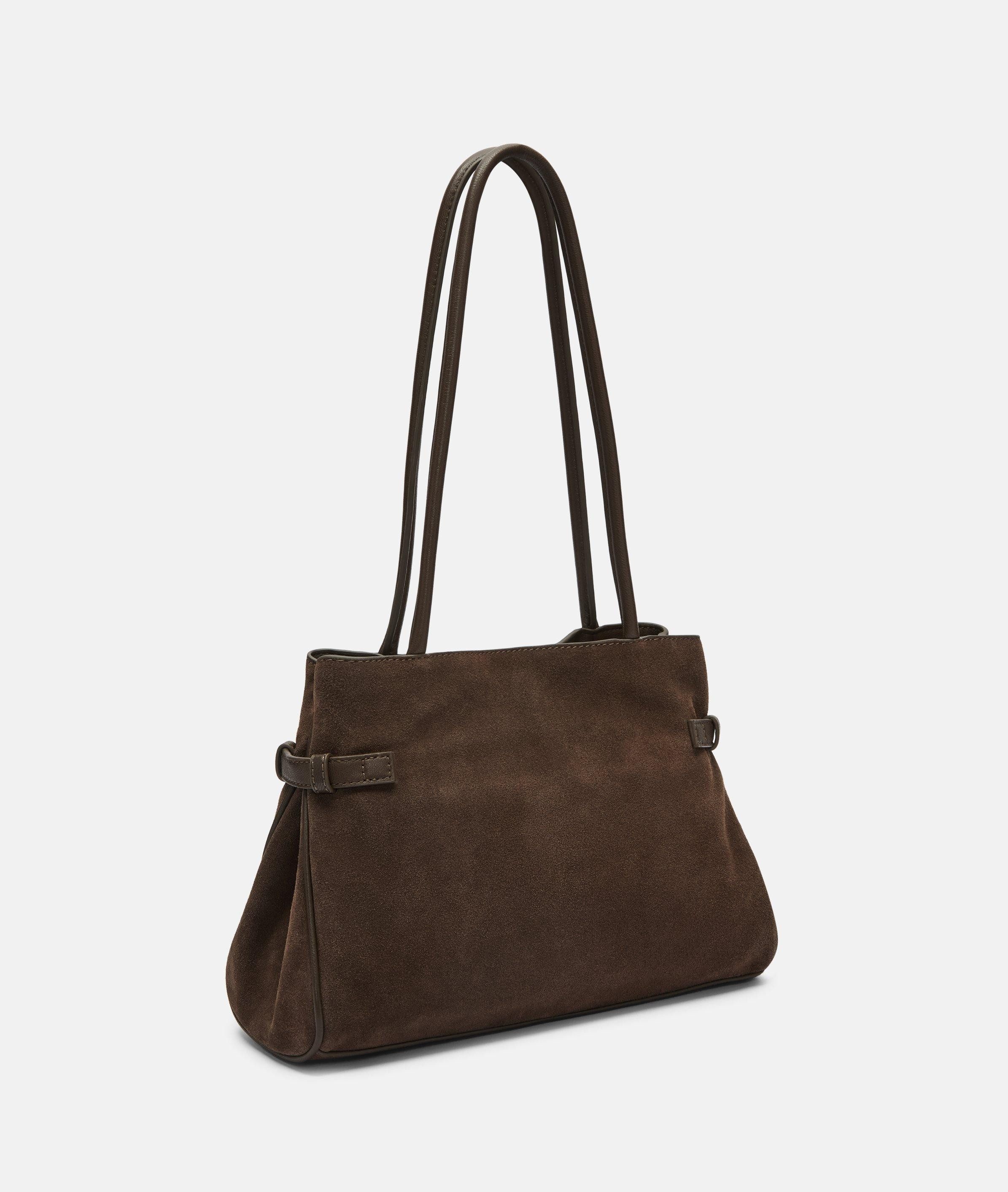 Liebeskind Berlin Schultertasche Satchel, Handliche Tasche aus Veloursleder günstig online kaufen