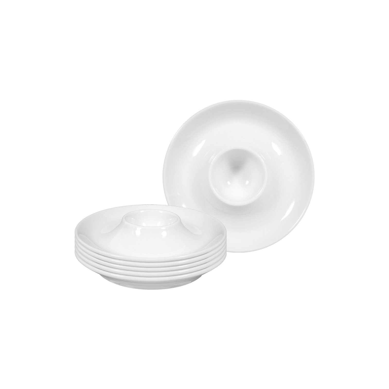 Seltmann Weiden Eierbecher Rondo/Liane Eierbecher mit Ablage ø 12,5 cm, (6er Set, 6-tlg., 6 Eierbecher)