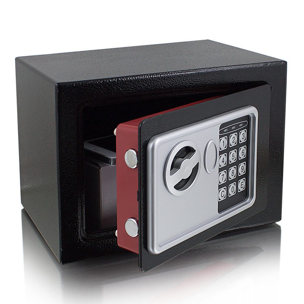 Bituxx Wandtresor Minisafe elektronisch Schwarz (MS-12667)