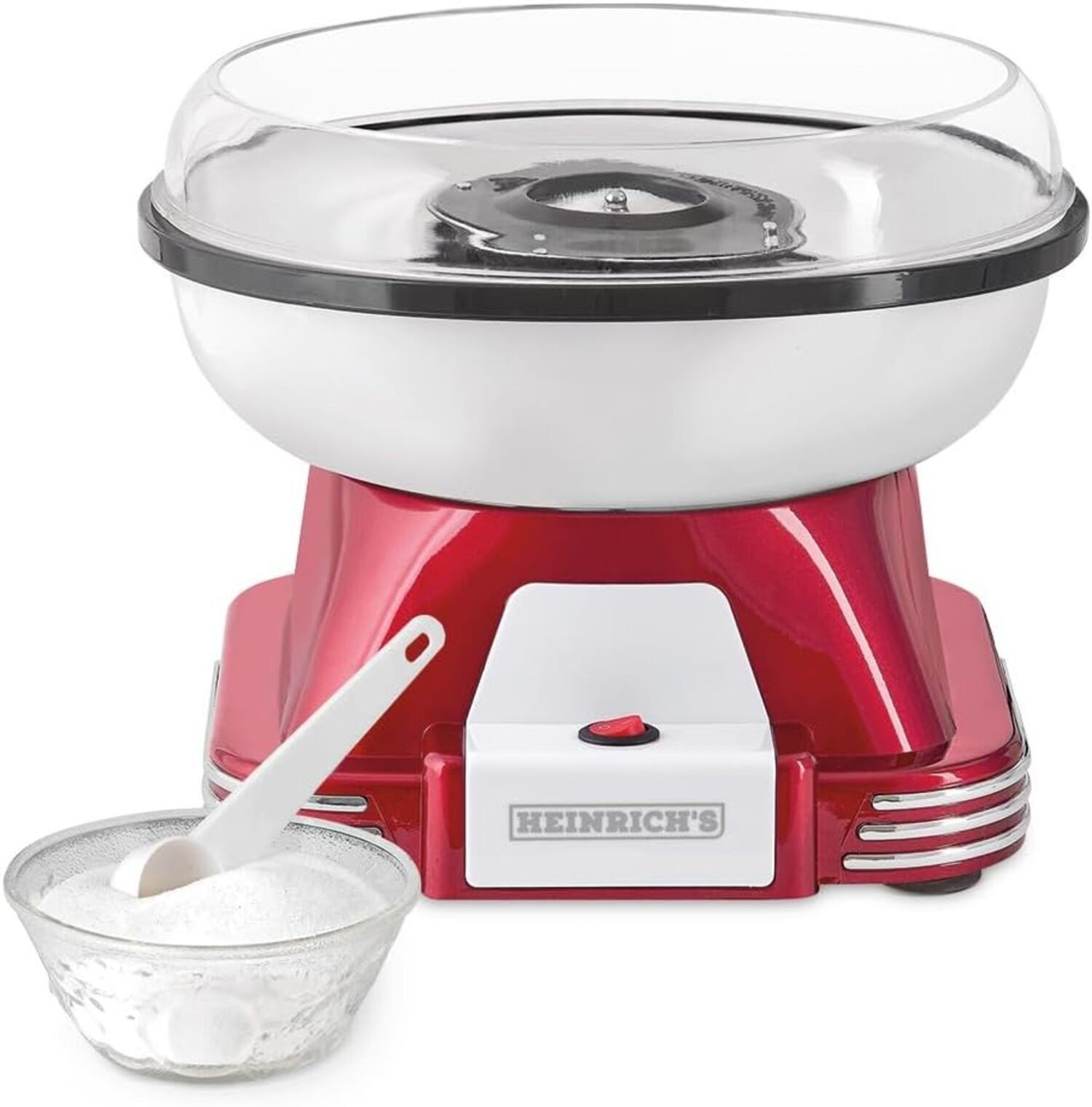 Heinrich´s Zuckerwattemaschine HZW 8322, elektrisch, Extra Große Schüssel,Retro Cotton Candy, Leichte Reinigung