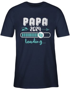 Shirtracer T-Shirt Papa 2024 Baby Loading Vatertag Geschenk für Papa