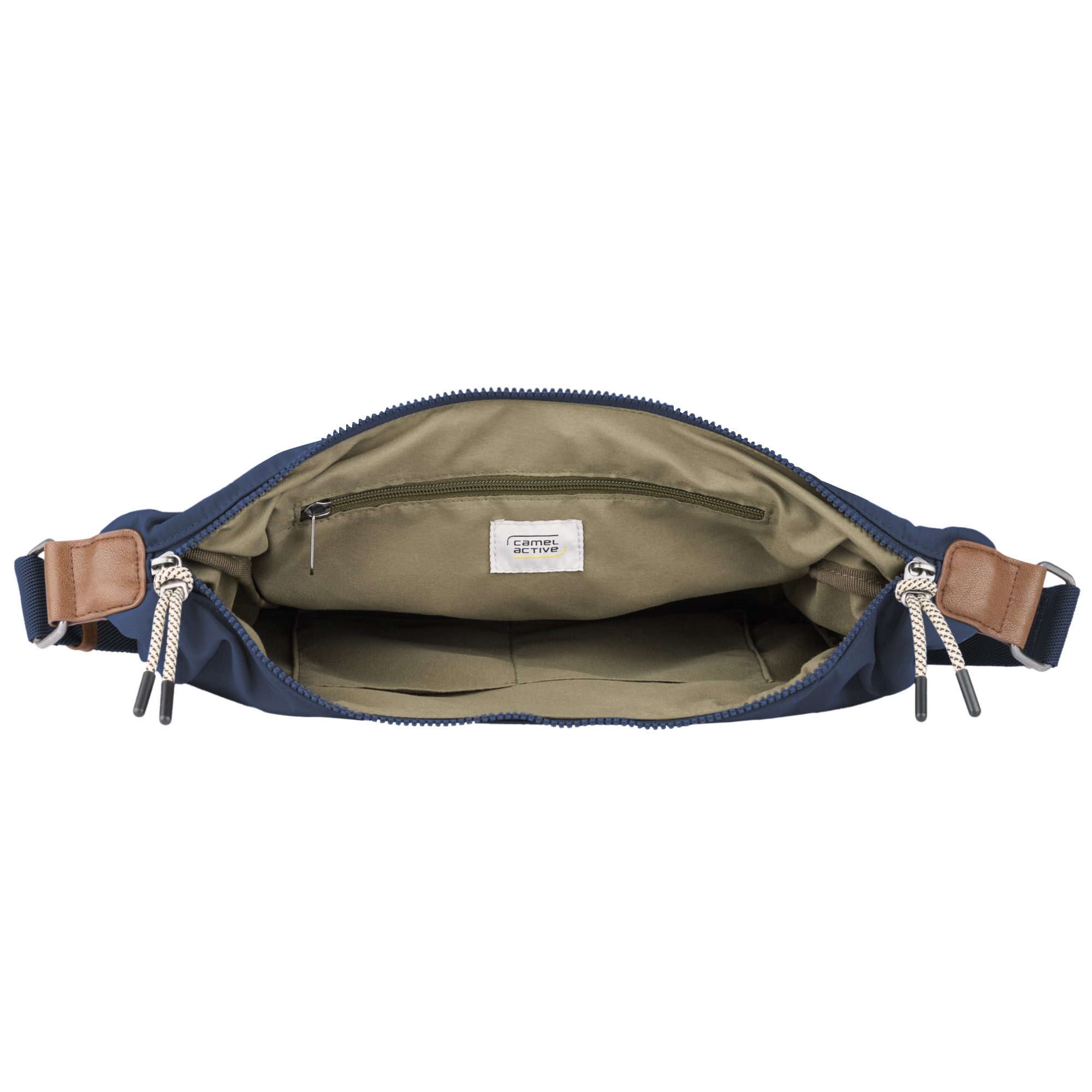 camel active Hobo Aurum (Set, 2-tlg., abnehmbare Anhänger), aus recyceltem Polyester in Nylonstruktur, leicht & mit feinen Details