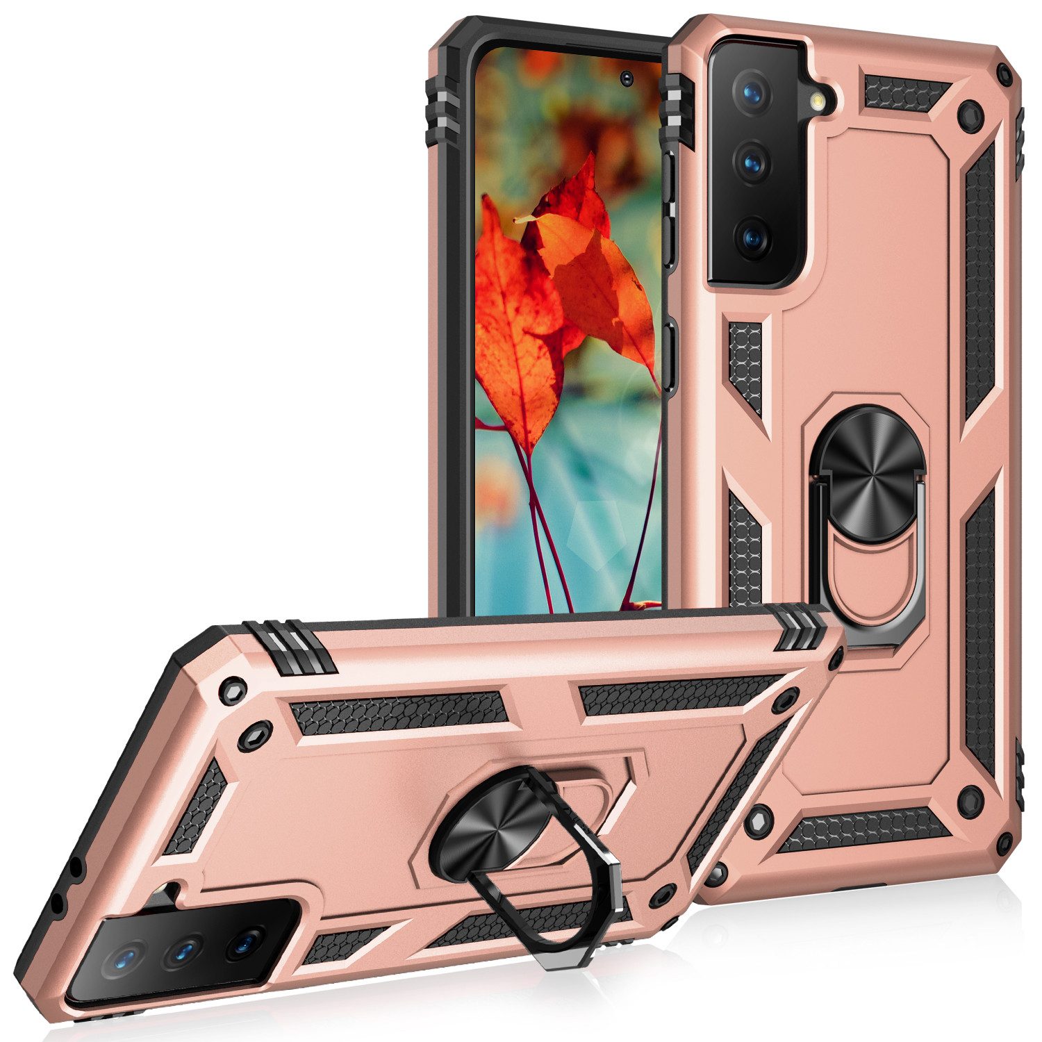 Mycotech Handyhülle Outdoor Armor Case Samsung Hülle Für Samsung Galaxy S21-Rosegold