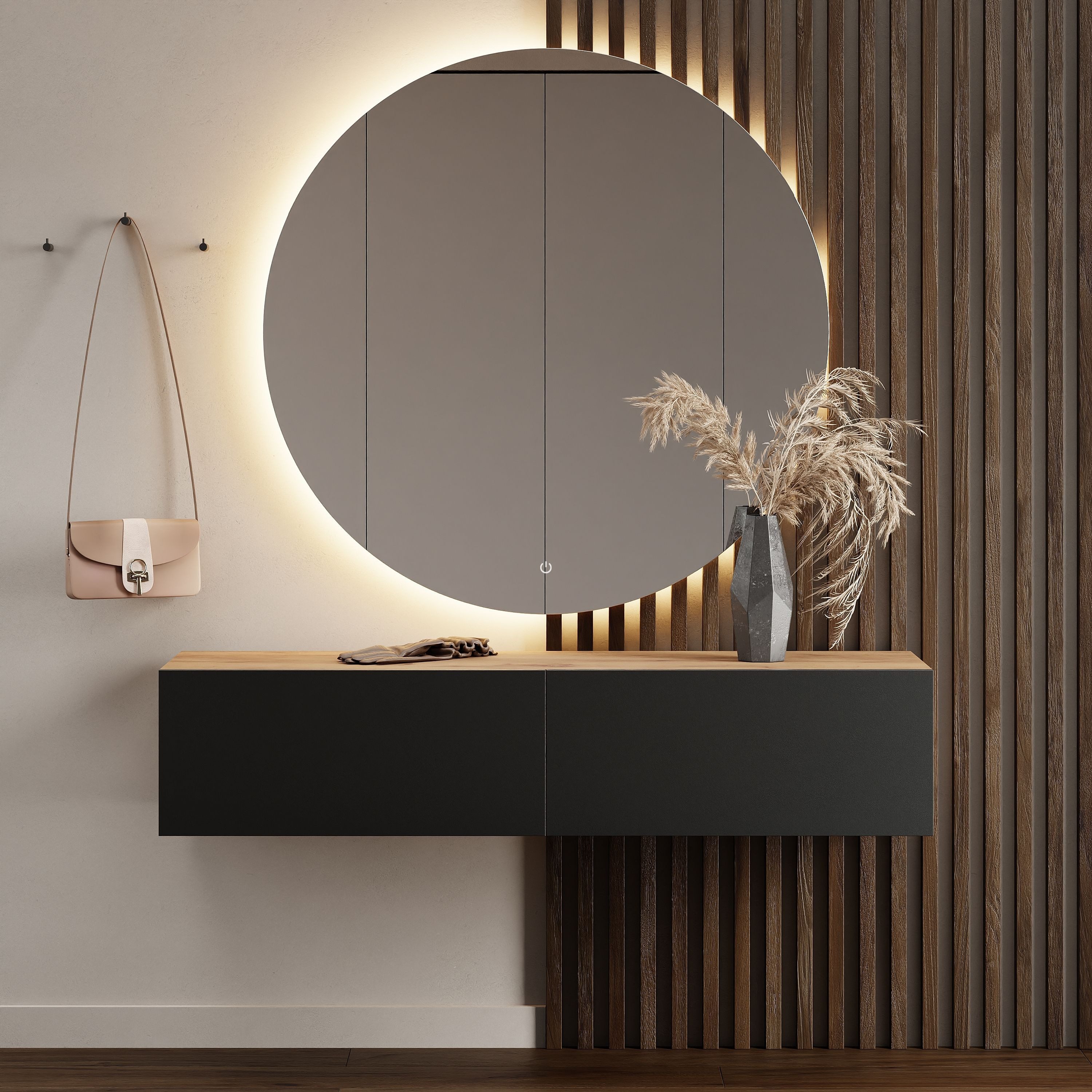 Planetmöbel Garderoben-Set Garderobenschrank Flur 140 cm, günstig online kaufen