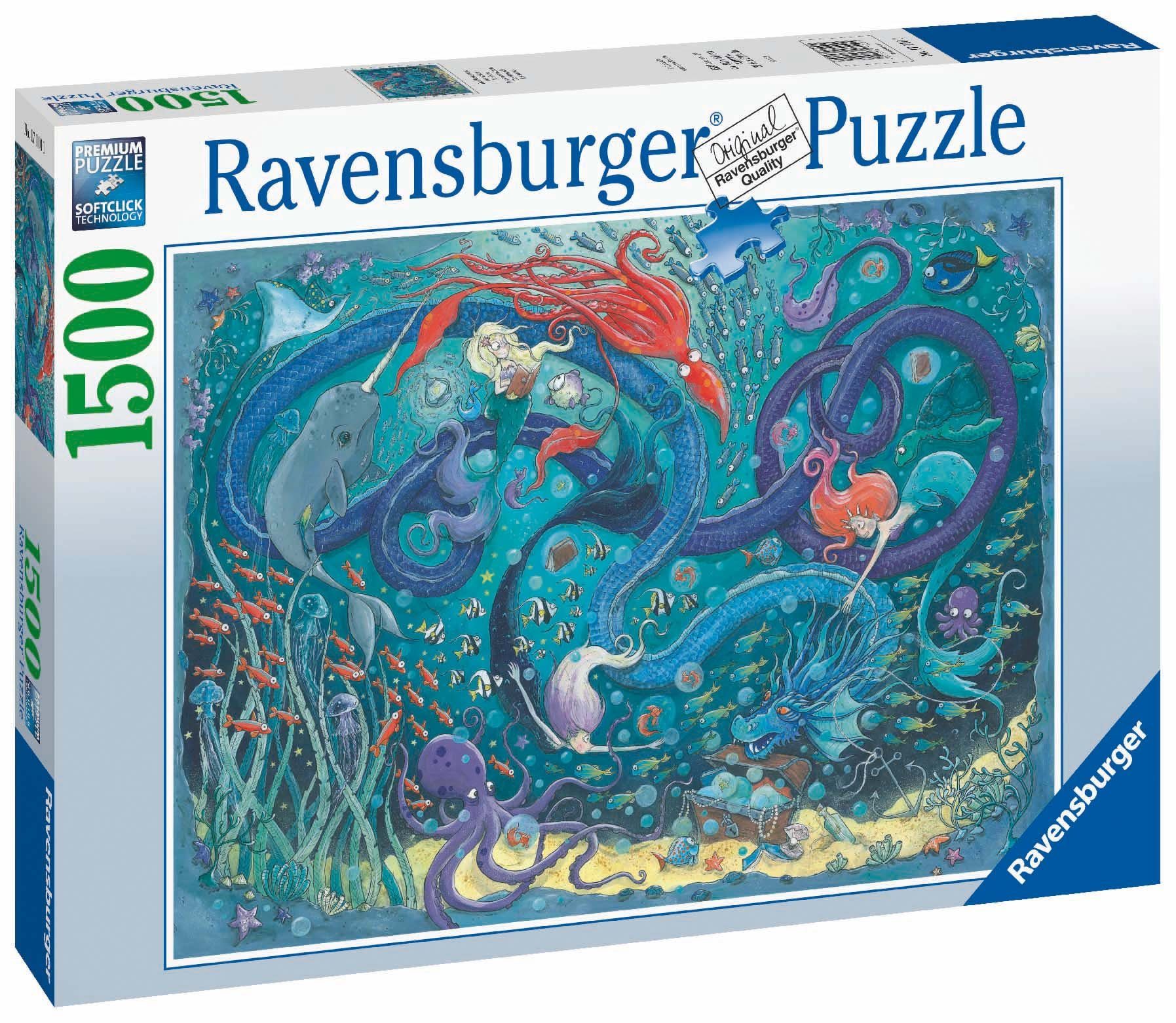 Made - in 1500 weltweit schützt Ravensburger Puzzleteile, Puzzle Meeresnixen, Wald - Die FSC® Germany,