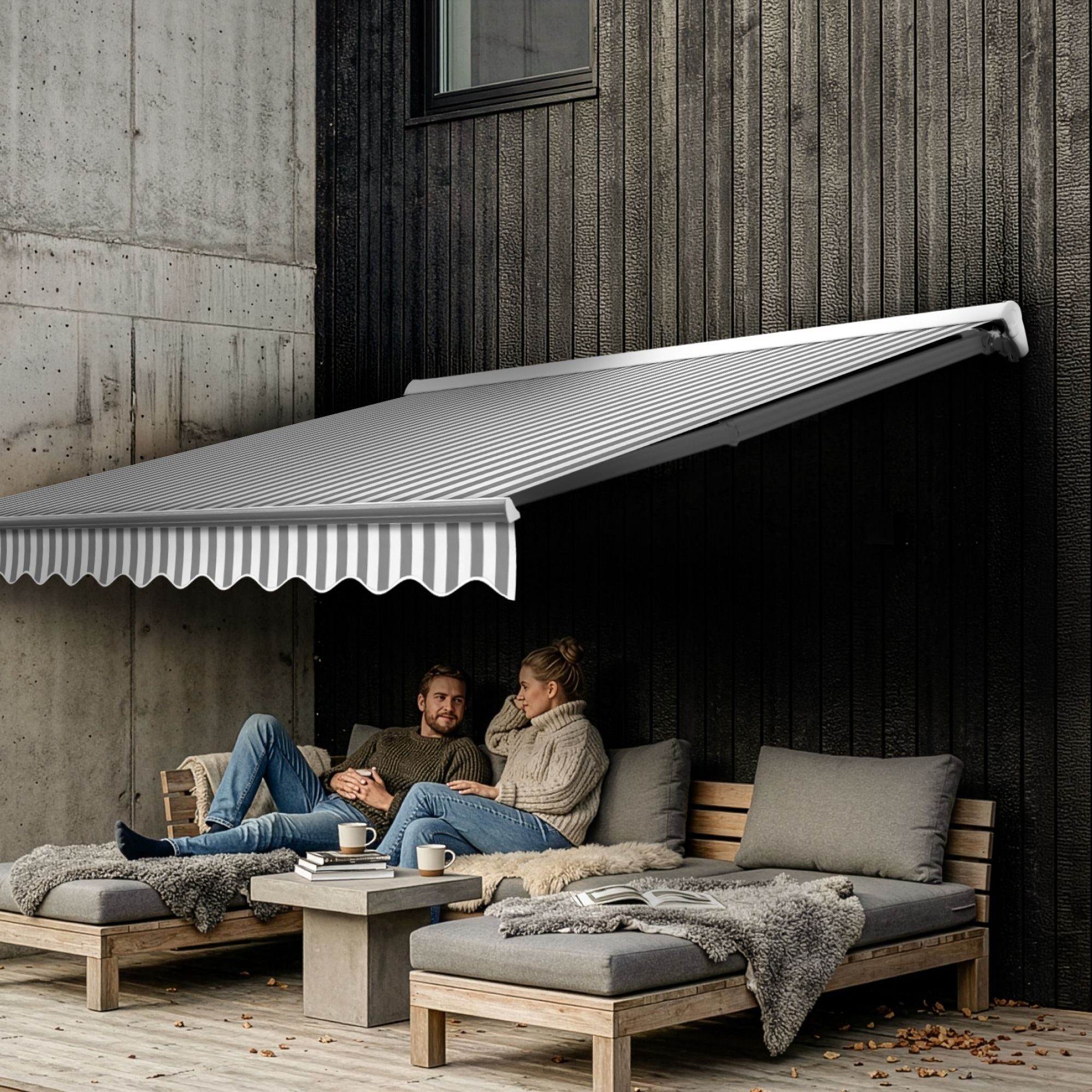 Eclipse Halbkassettenmarkise Kassettenmarkise Eclipse Standard manuell 2,5x2m