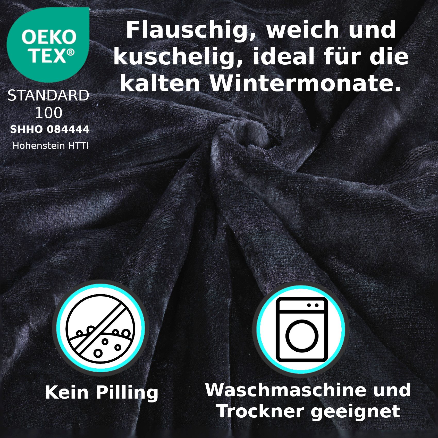 Malika Spannbettlaken Cashmere-Touch Fleece, warmes Winter-Spannbetttuch, Mikrofaser, Gummizug: rundum Gummizug, (1 Stück), Flauschig warmes Teddy Plüsch, Einfa – Bild 3 von 5