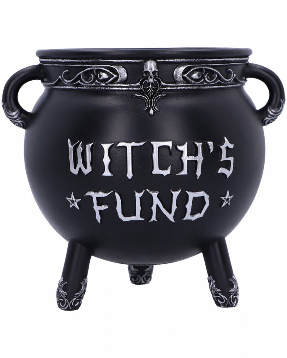 Horror-Shop Dekofigur Schwarzer Hexenkessel als Spardose ";Witches