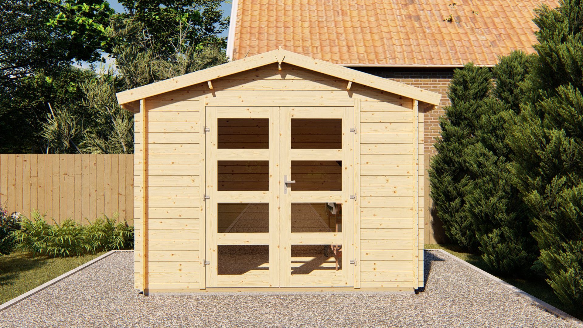 Finn Art Blockhaus Gartenhaus Funny 11 Holzhaus Blockbohlenhaus, BxT: 298x240 cm