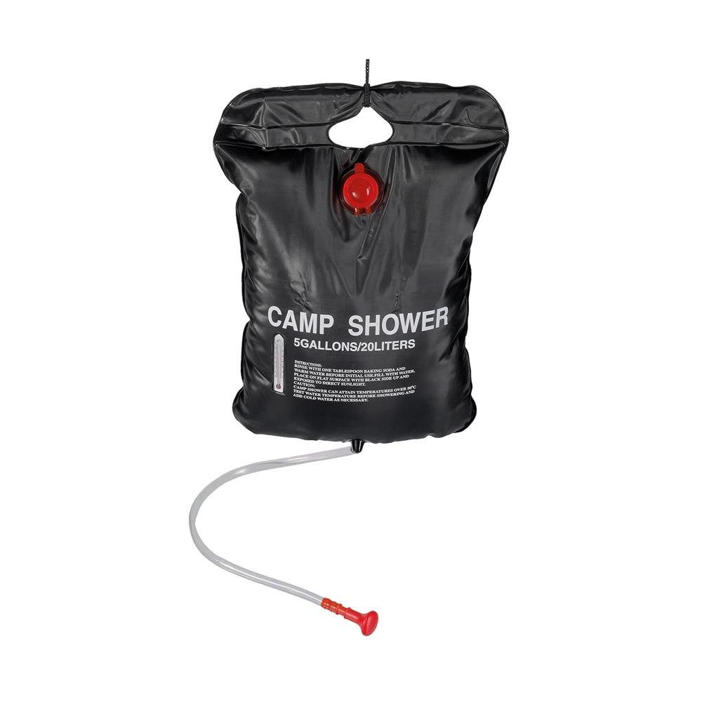 Happy People Solardusche 78382, Super Solardusche 20 Liter Füllkapazität PVC Beutel, Camping Dusche, schwarz