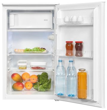 exquisit Kühlschrank KS104-3-010E weiss, 84.7 cm hoch, 49.6 cm breit, kompakt und effizient, ideal für den kleinen Haushalt