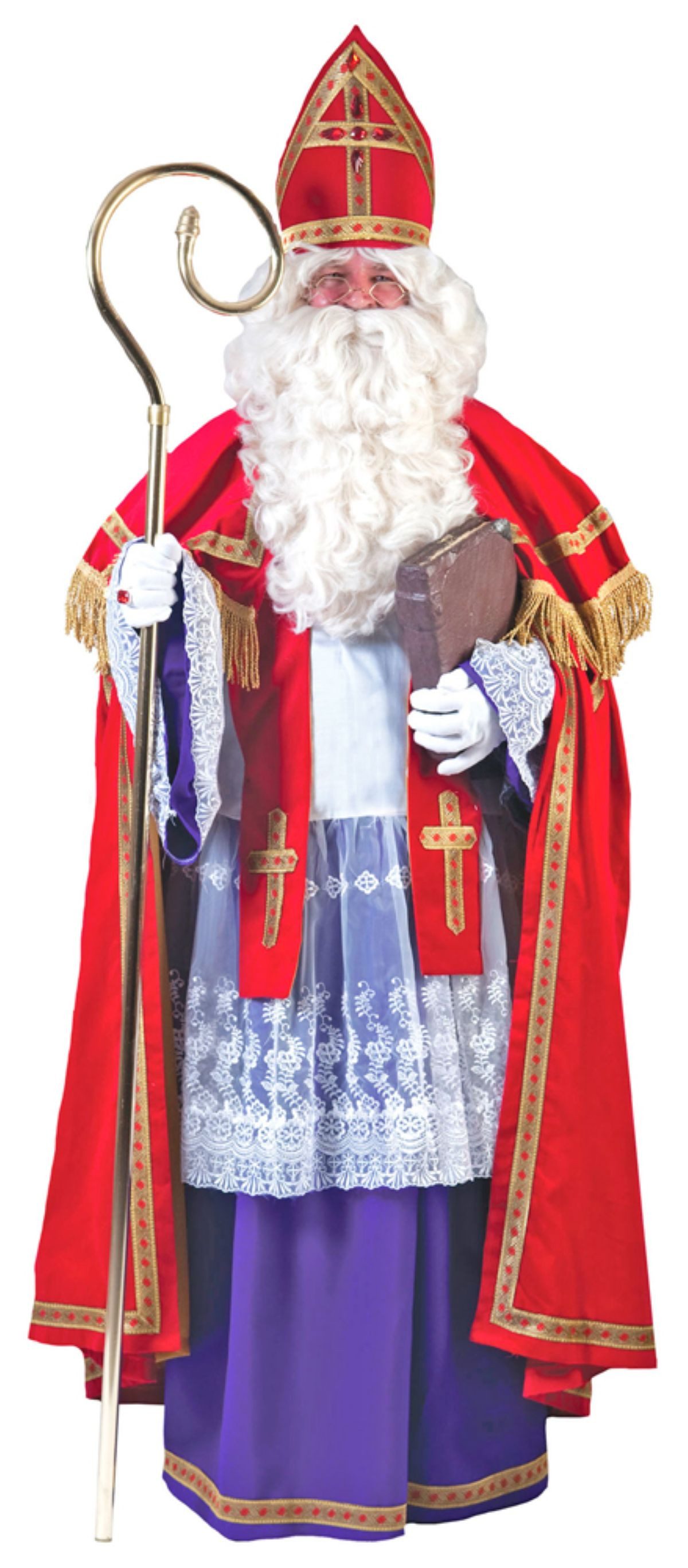 Funny Fashion Kostüm Heiliger Bischof Sankt Nikolaus Kostüm - Deluxe -